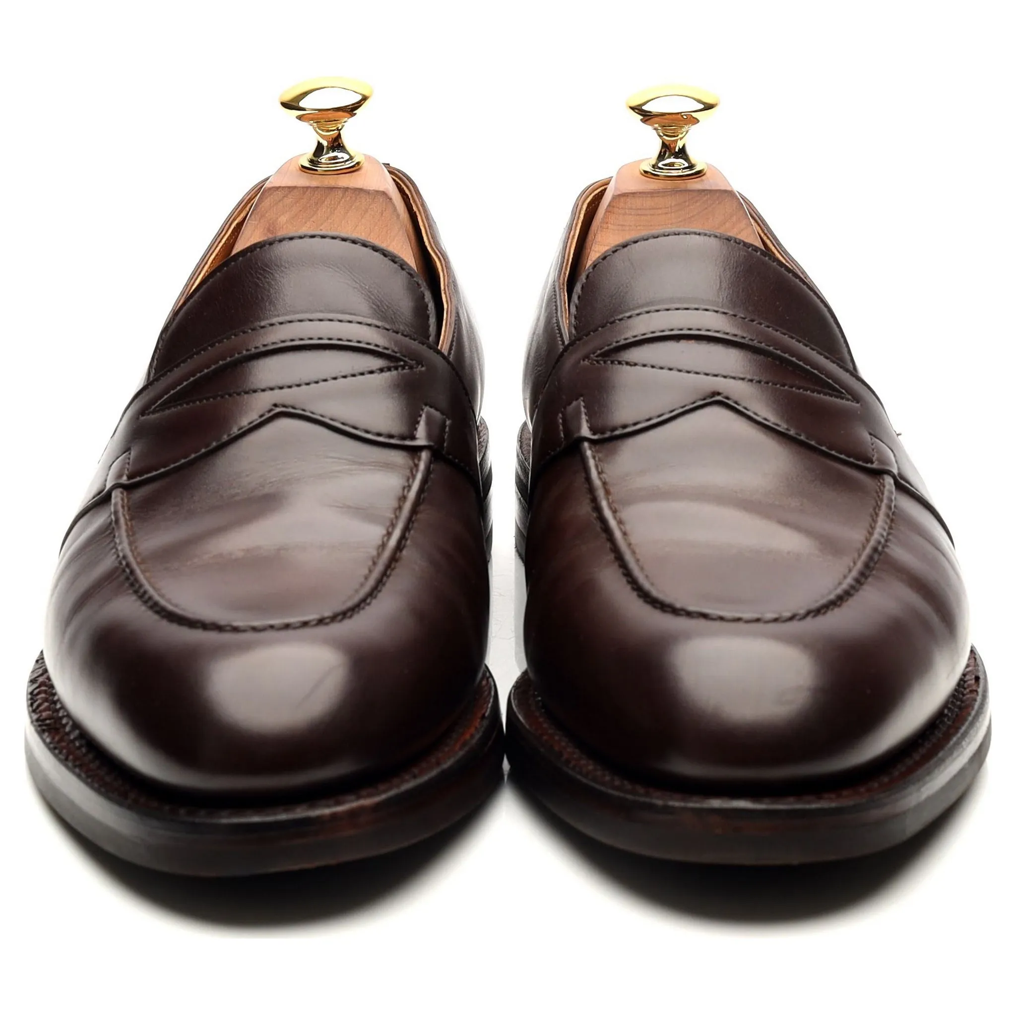 'Fencote' Dark Brown Leather Loafers UK 6.5 E