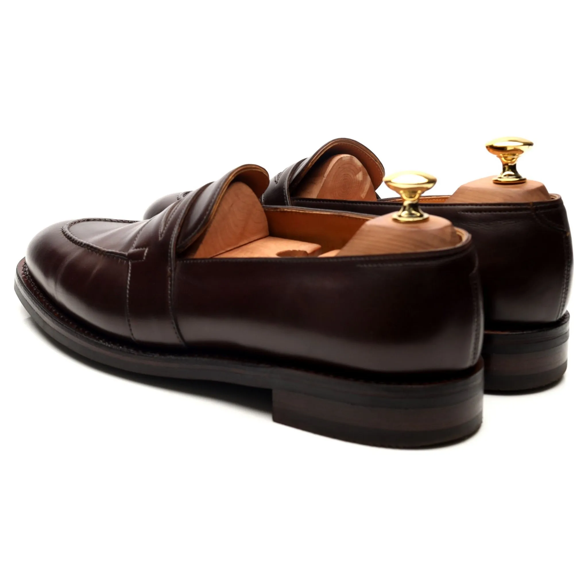 'Fencote' Dark Brown Leather Loafers UK 6.5 E