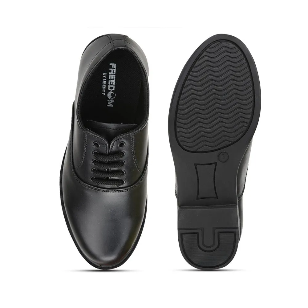 Freedom Lacing Black Formal Shoe For Men RIDER By Liberty