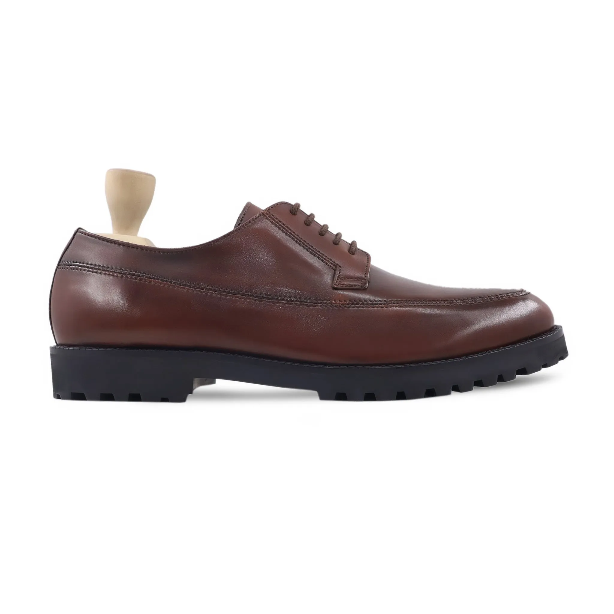 Gabby - Men's Reddish Brown Calf Leather Derby Shoe