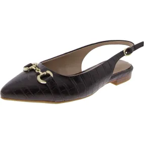 Giani Bernini Womens EMERSYNN Faux Leather Flat Slingbacks