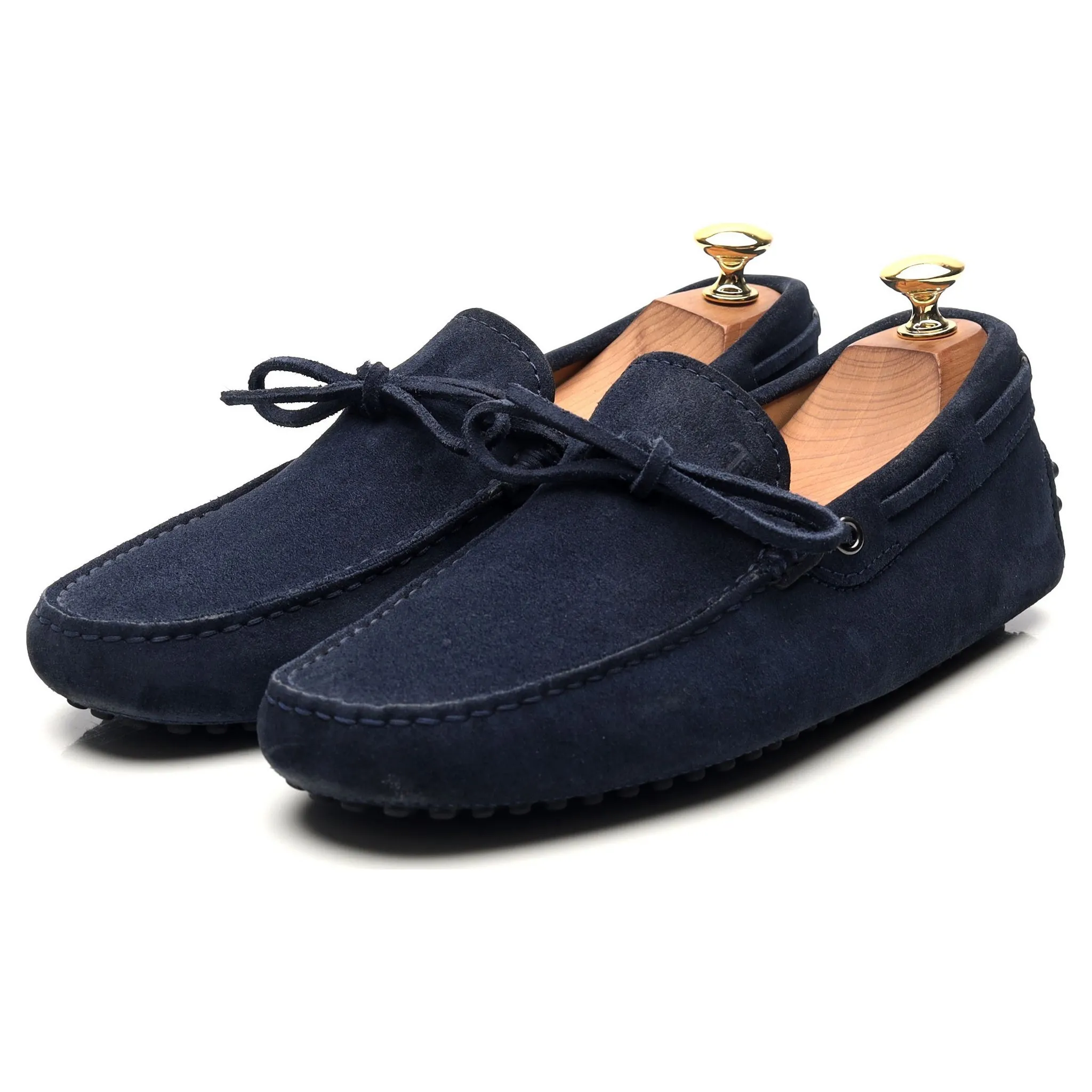 Gommino Navy Blue Suede Driving Loafers UK 6.5