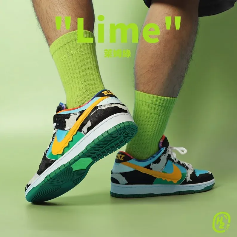 H2O " Lime " - Crew Socks [20SS01-GN]