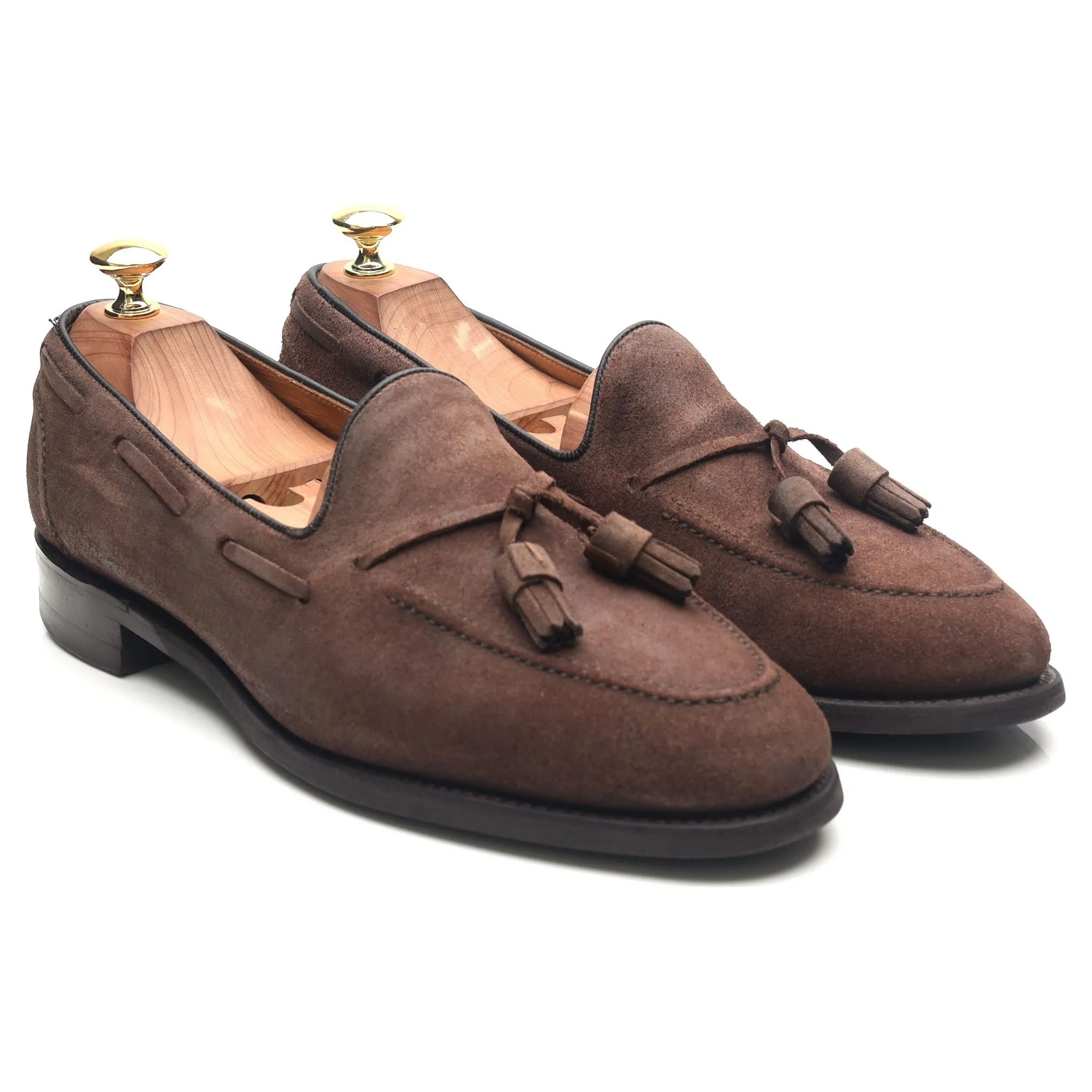 'Harry' Brown Suede Tassel Loafers UK 8.5 F