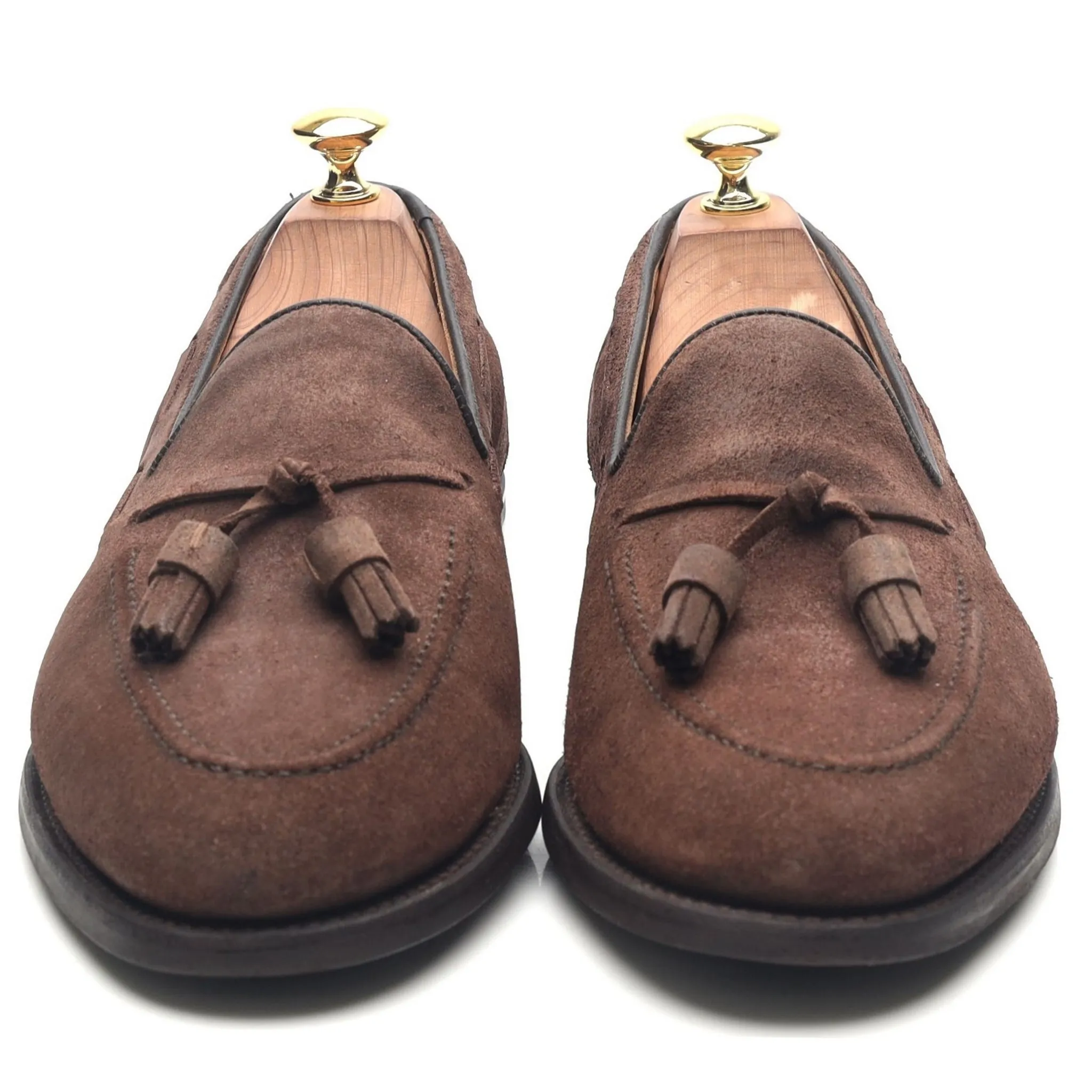 'Harry' Brown Suede Tassel Loafers UK 8.5 F