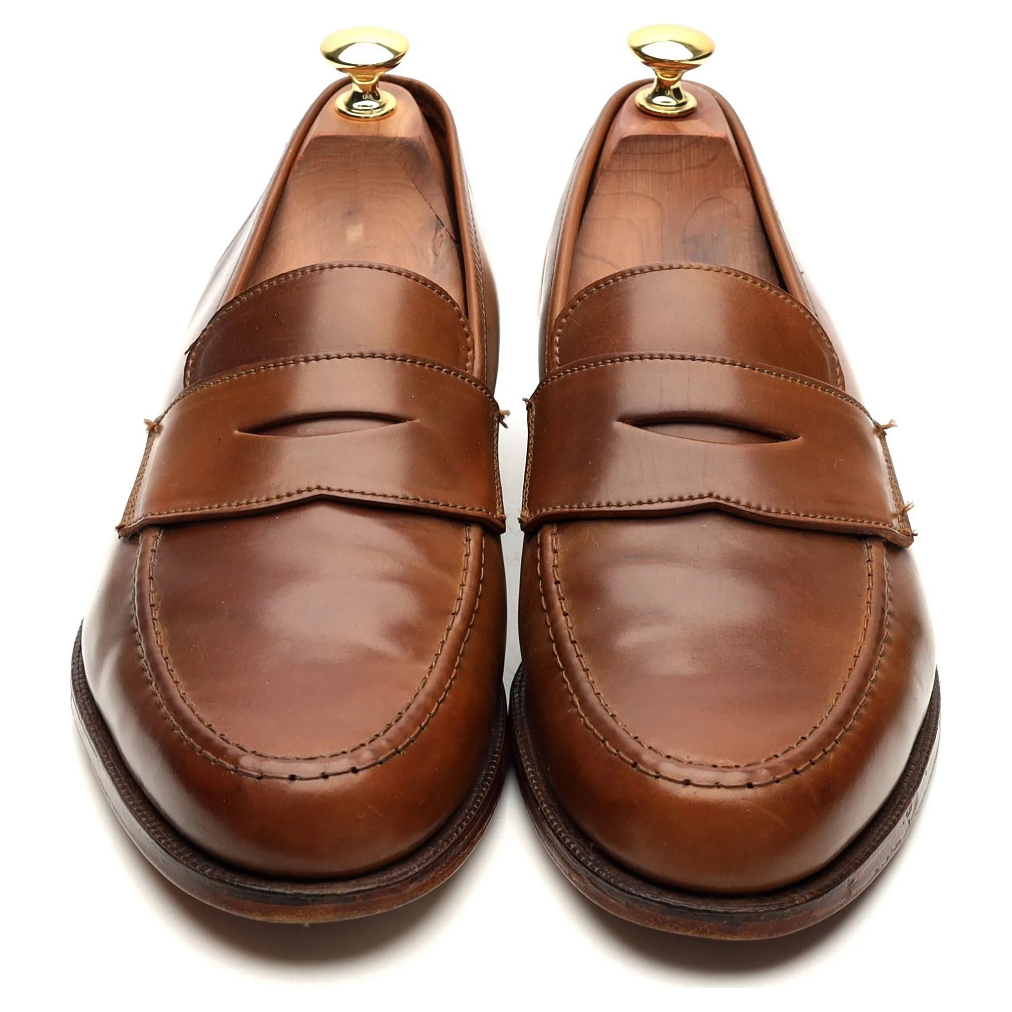 'Harvard 2' Brown Whiskey Cordovan Leather Loafers UK 9 E