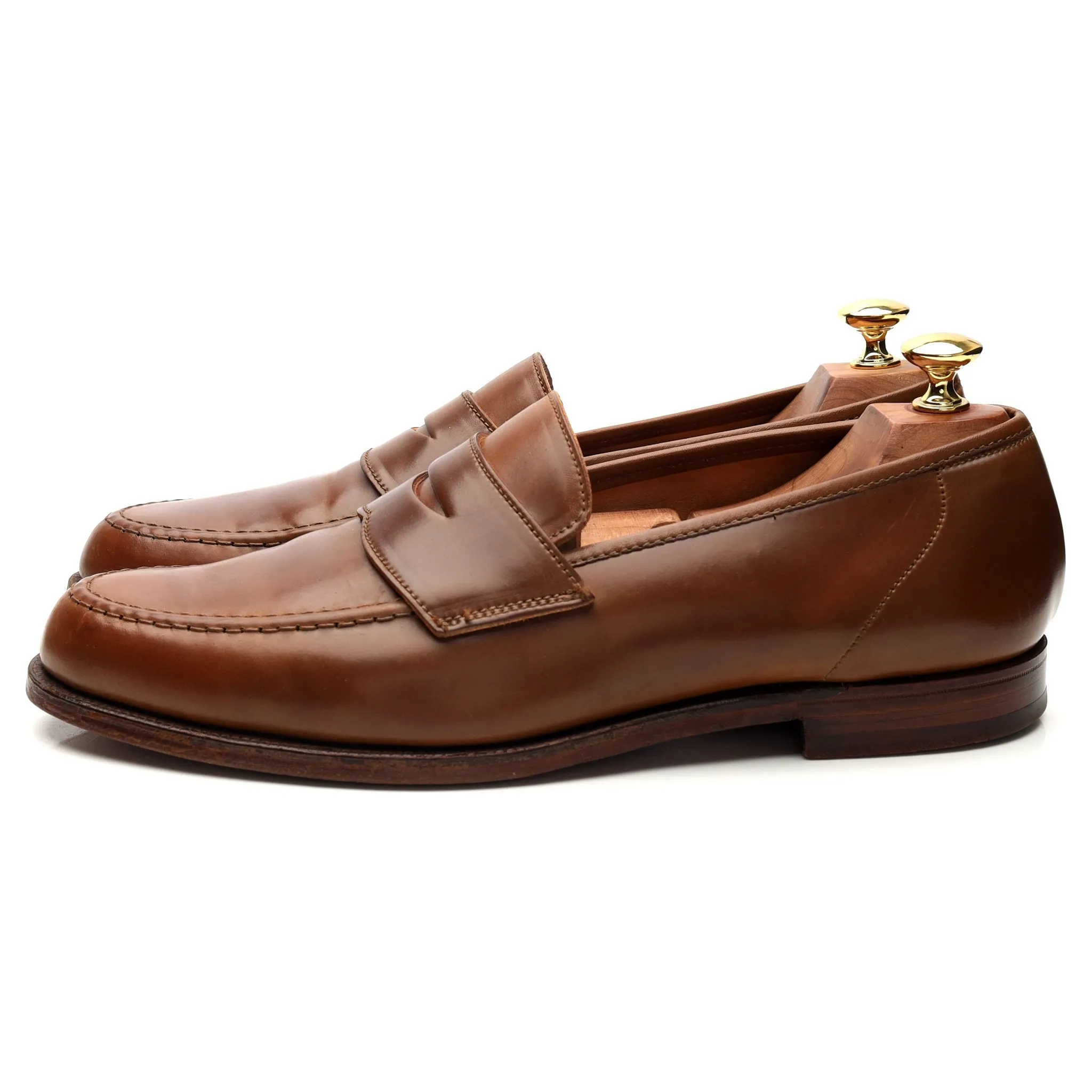 'Harvard 2' Brown Whiskey Cordovan Leather Loafers UK 9 E