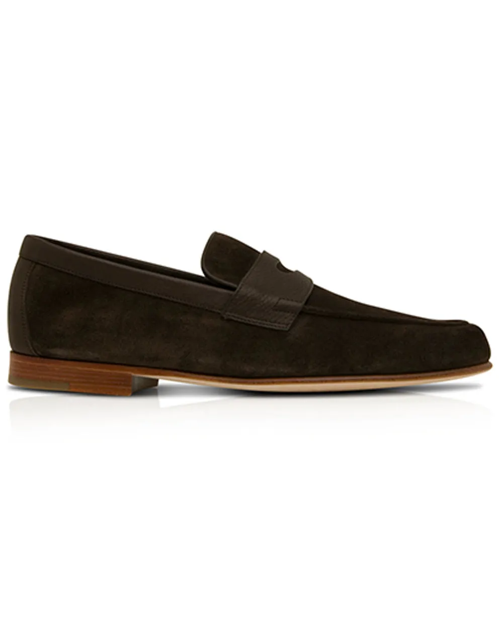 Hendra Suede Penny Loafer in Brown