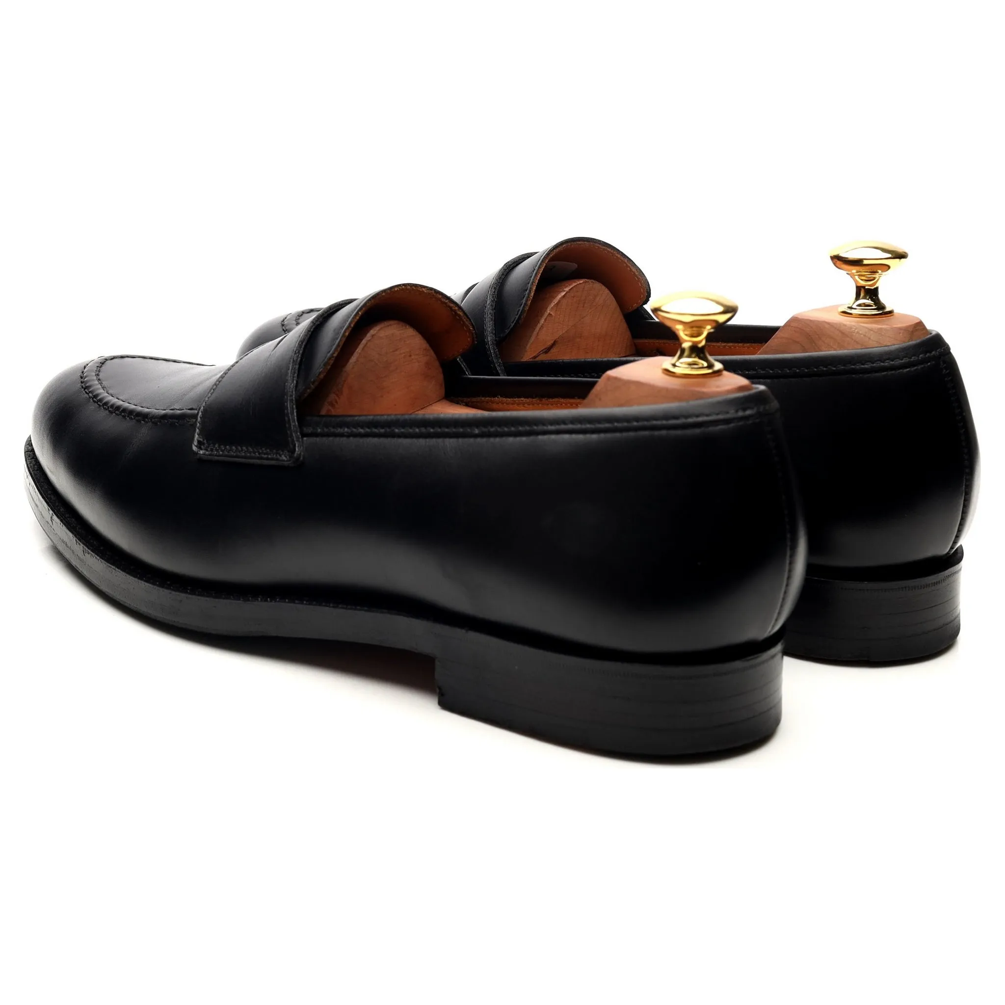 'Henley' Black Leather Loafers UK 9 E