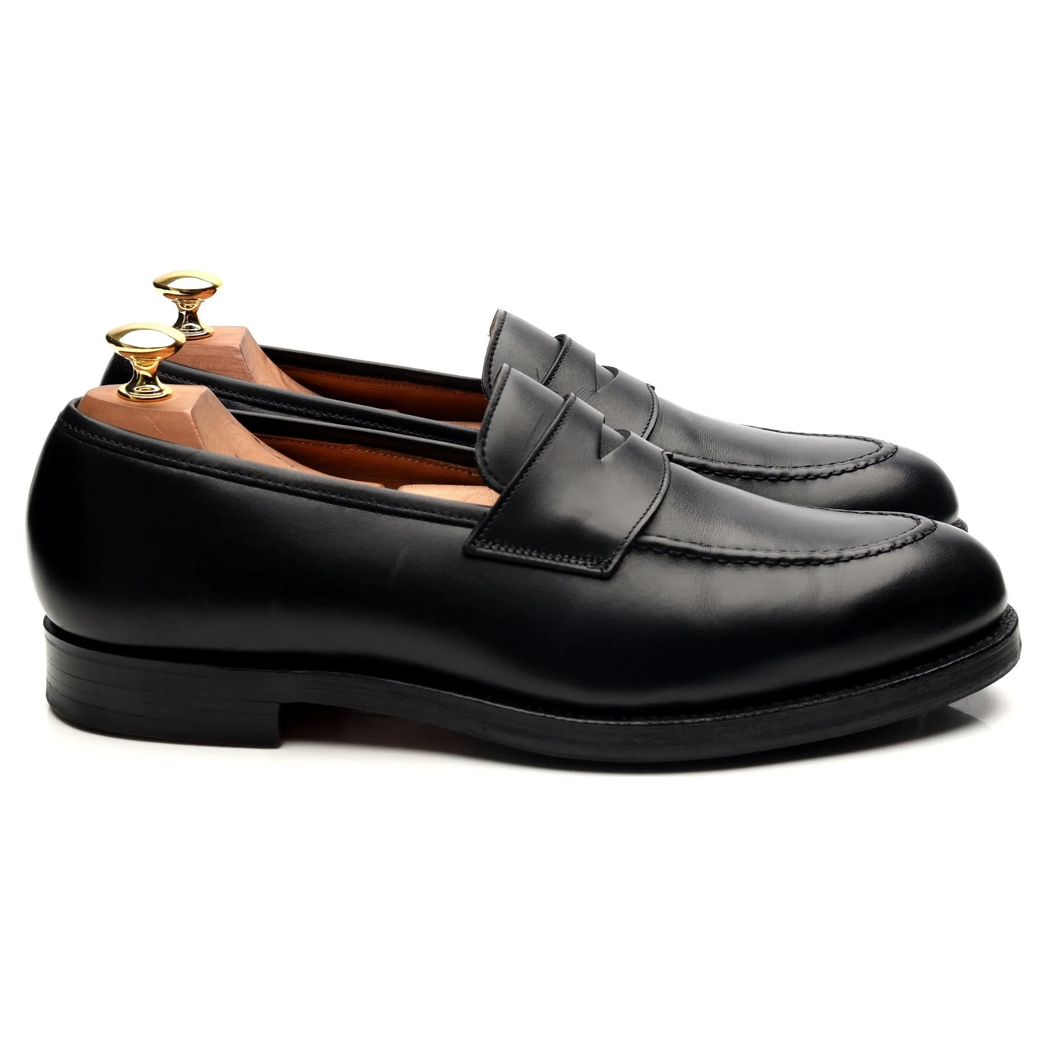 'Henley' Black Leather Loafers UK 9 E