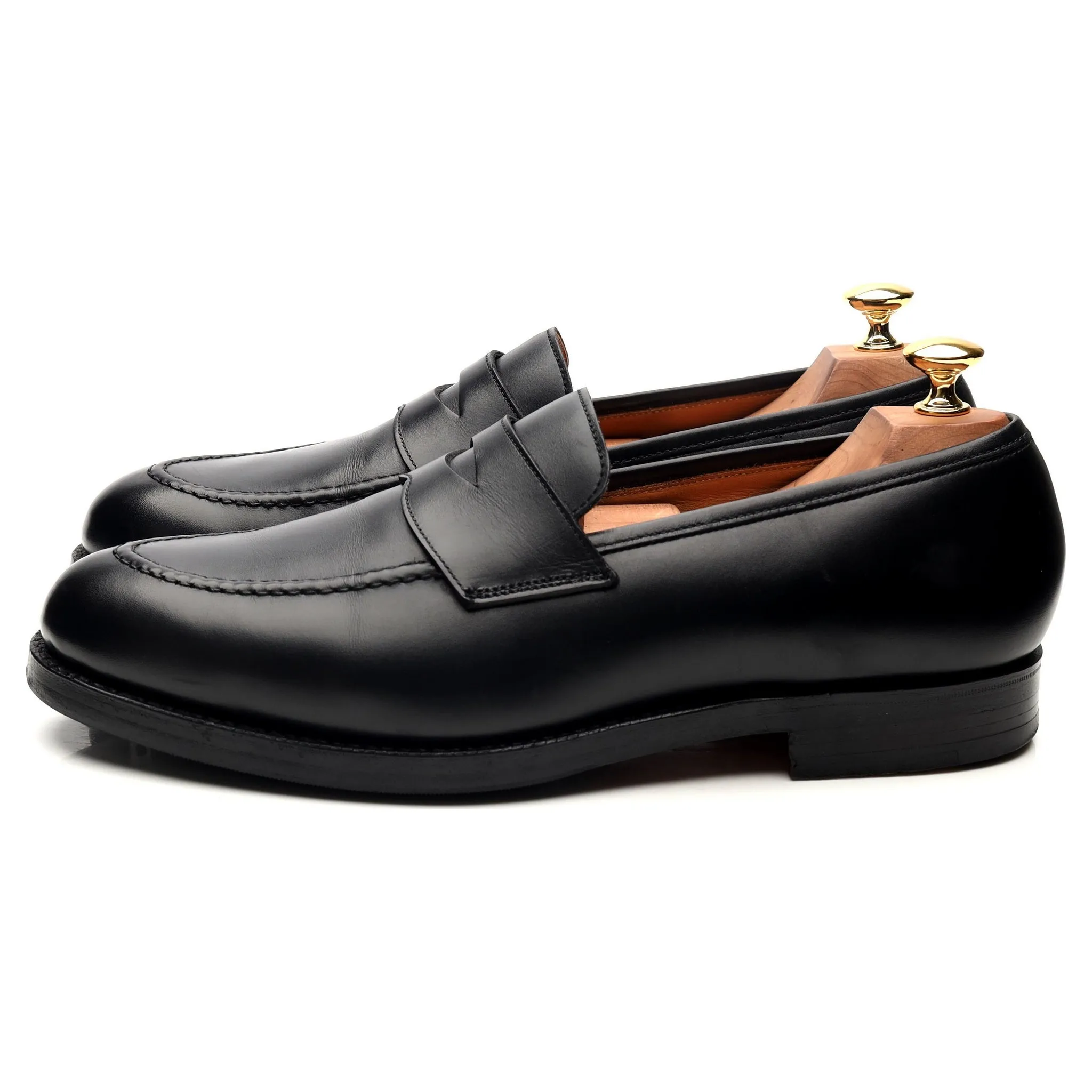 'Henley' Black Leather Loafers UK 9 E