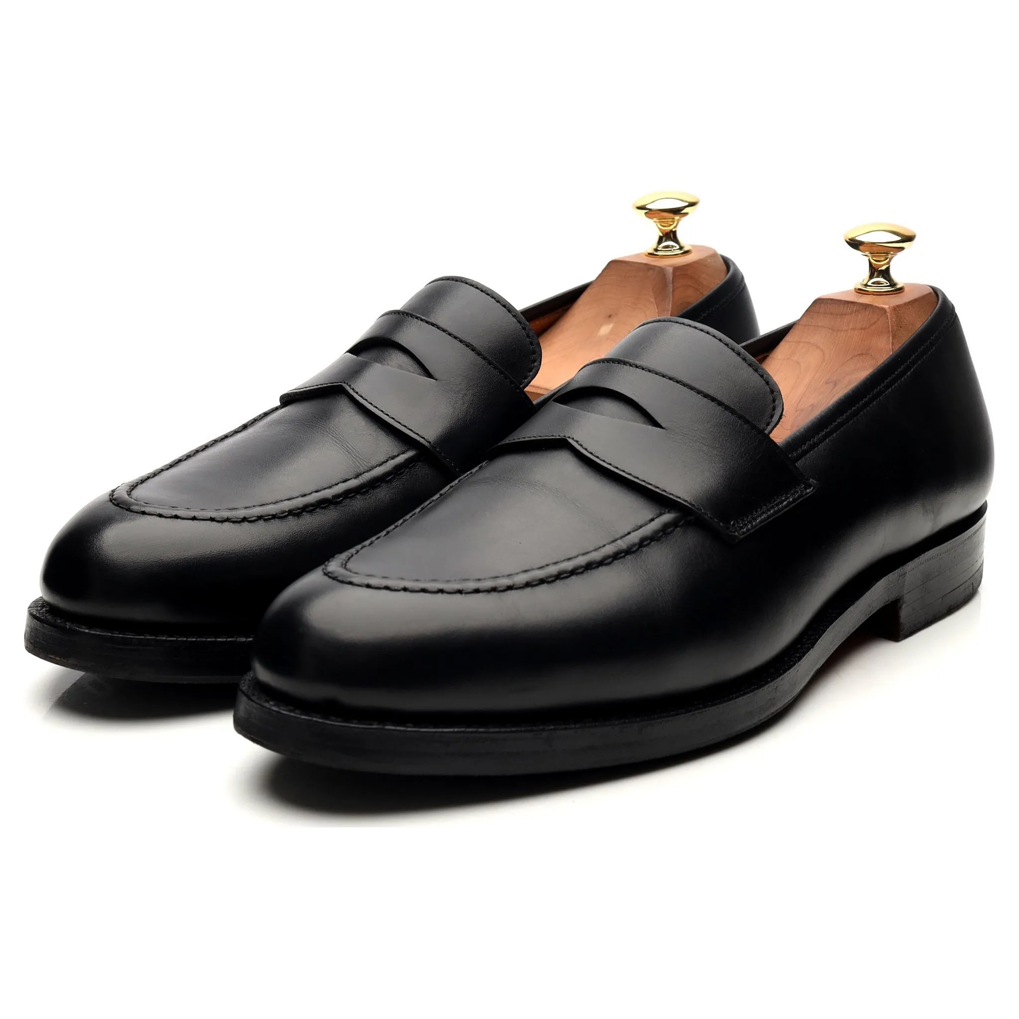 'Henley' Black Leather Loafers UK 9 E