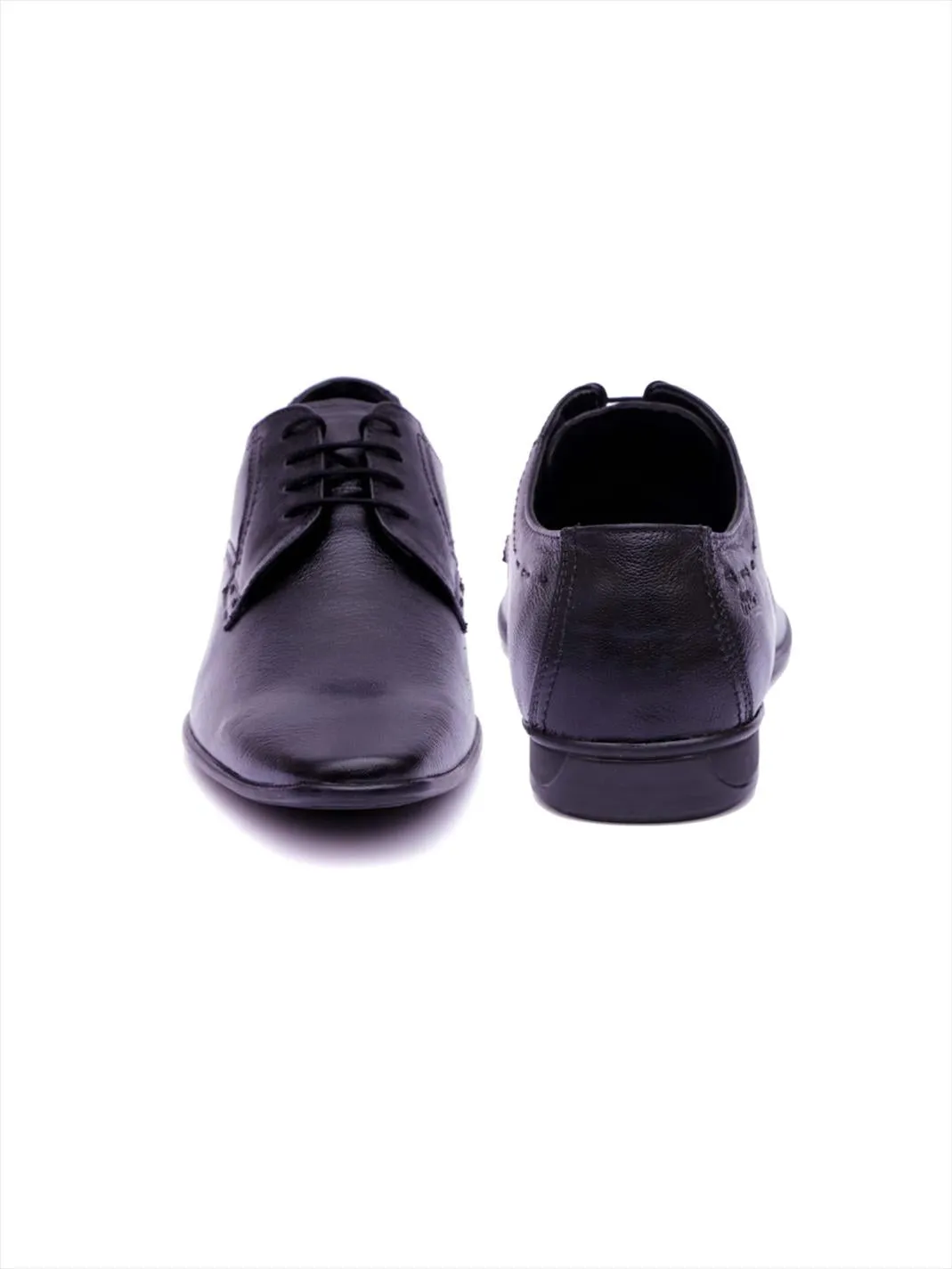 HITZ5201 Men's Black Leather Formal  Lace-Up Shoes