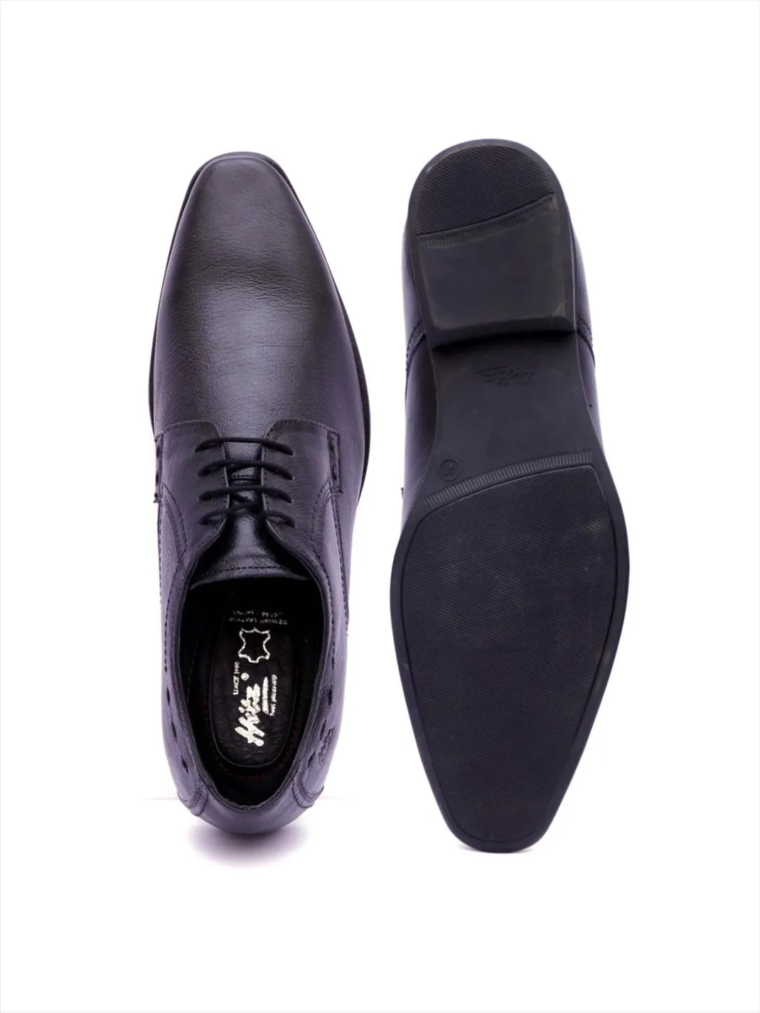 HITZ5201 Men's Black Leather Formal  Lace-Up Shoes