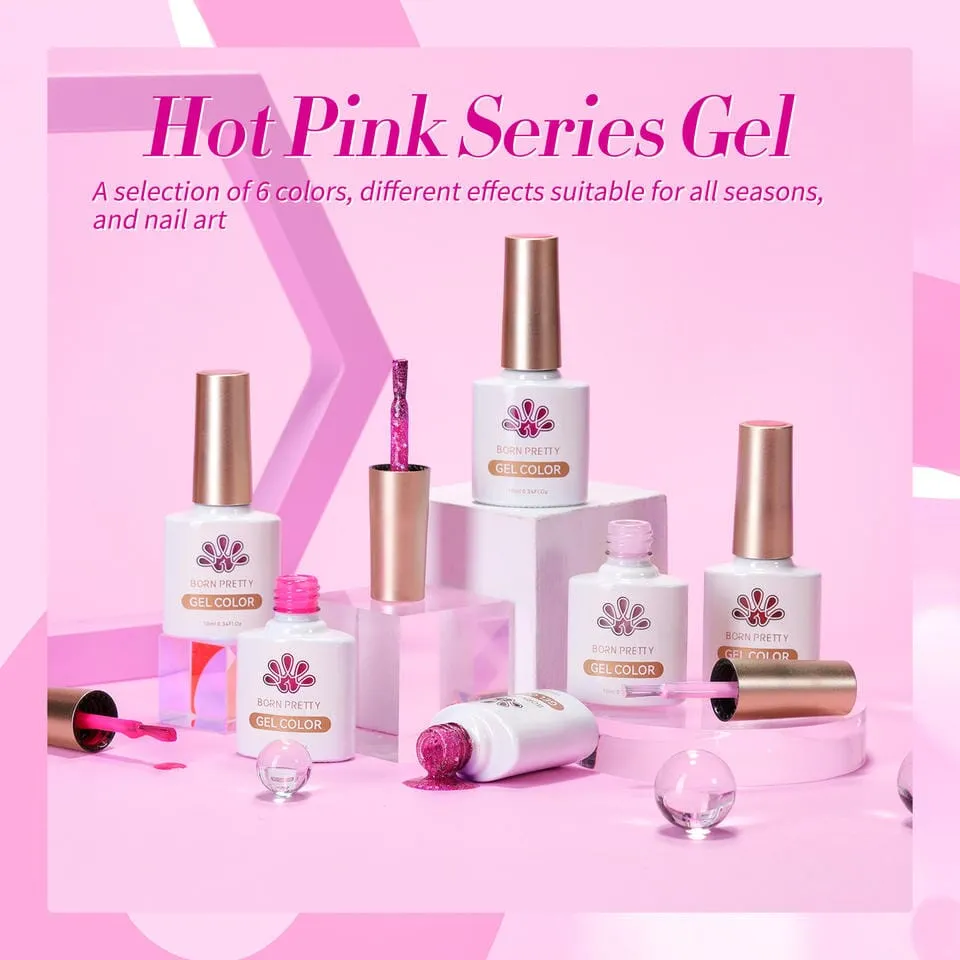 Hot Pink Series - Gel Polish 6 Colour Set