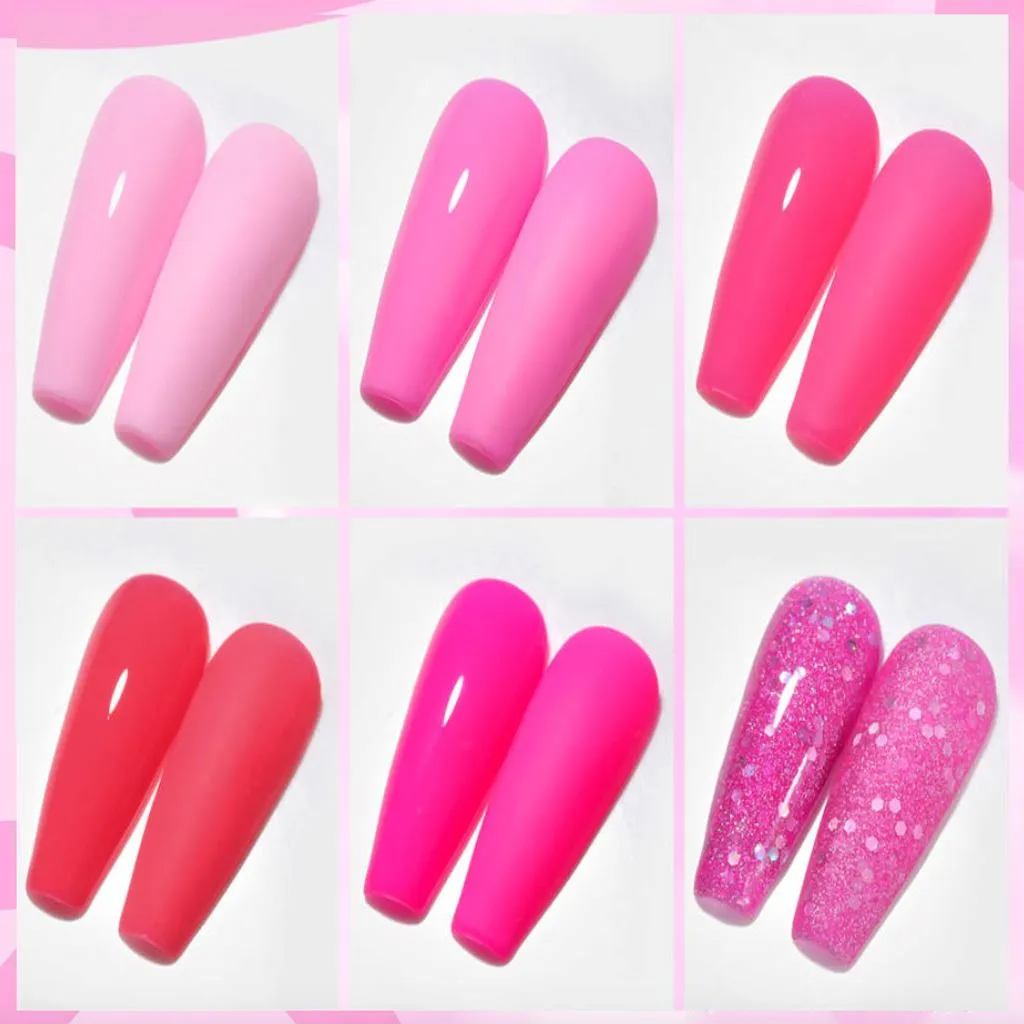 Hot Pink Series - Gel Polish 6 Colour Set