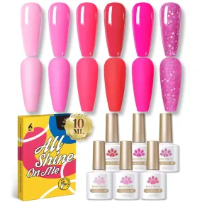 Hot Pink Series - Gel Polish 6 Colour Set