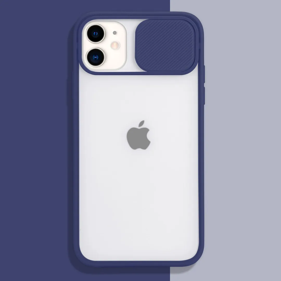 iPhone 12 Series - Camera Slide Case With Tempered Glass