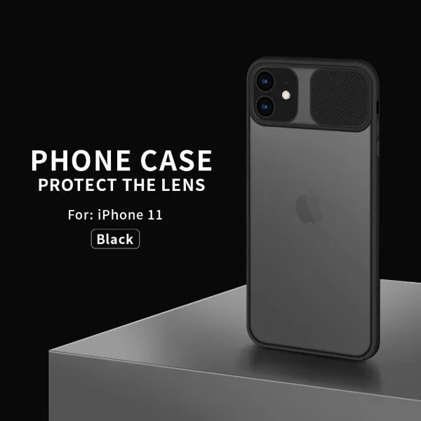 iPhone 12 Series - Camera Slide Case With Tempered Glass