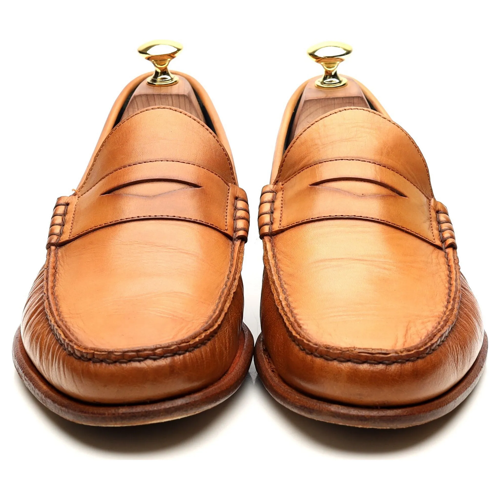 'Jack 2' Tan Brown Leather Loafers UK 7.5 F