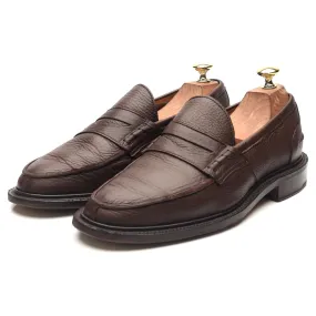 'James' Dark Brown Leather Loafers UK 7