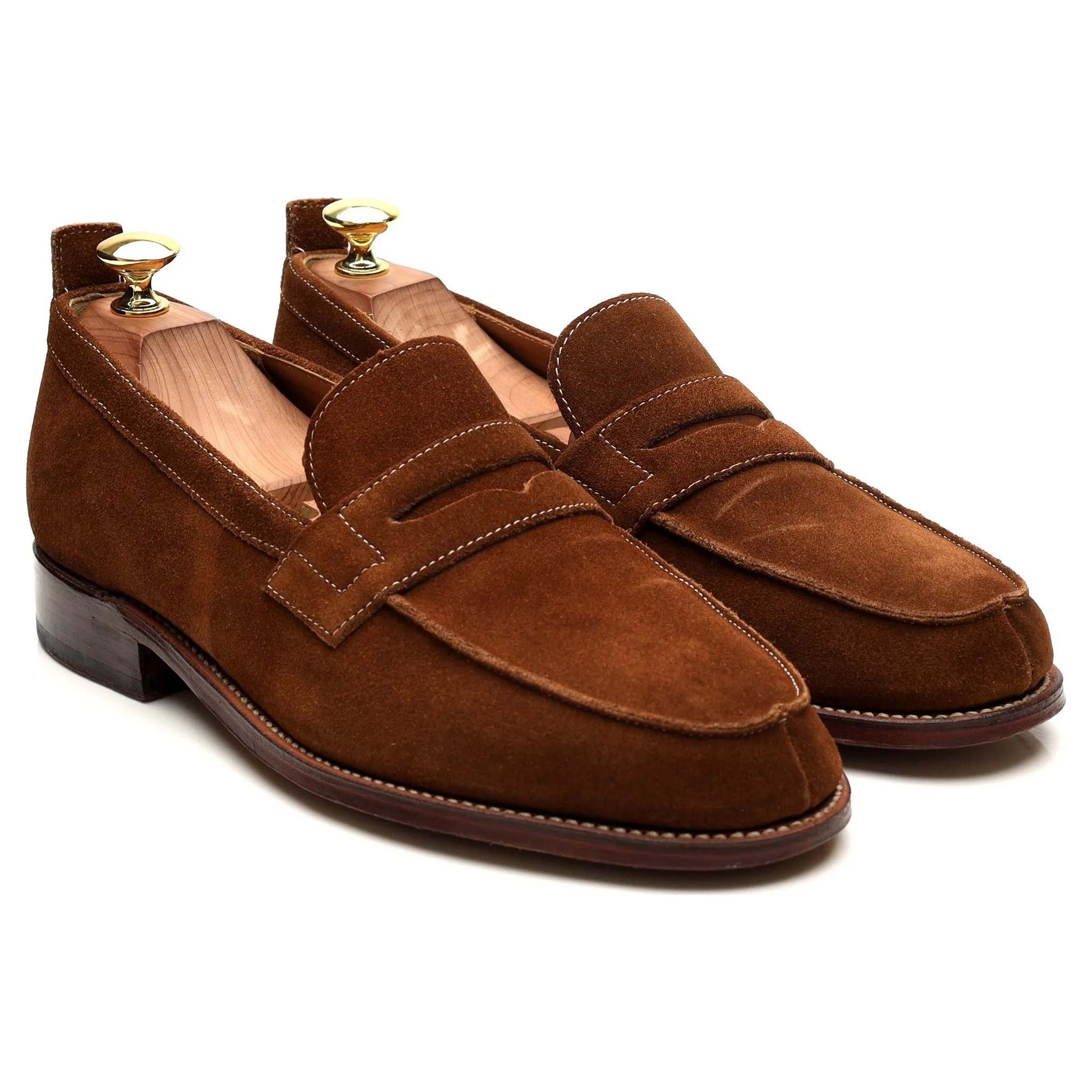 'James' Snuff Brown Suede Loafers UK 8 E