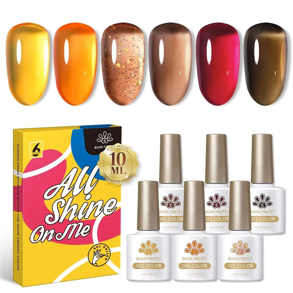 Jelly Seaglass Gel - Gel Polish 6 Colour Set