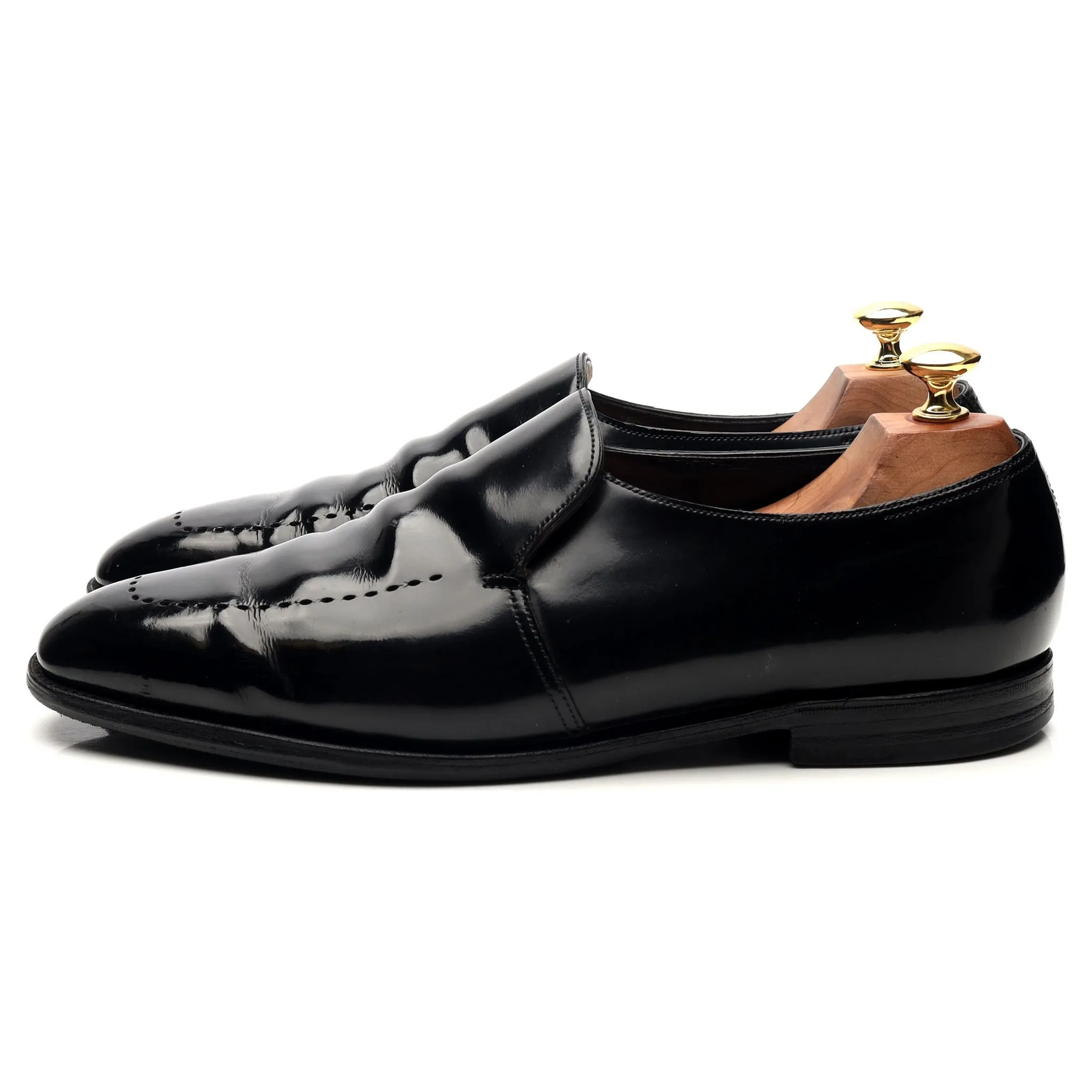 'Jive' Black Patent Leather Loafers UK 9 E