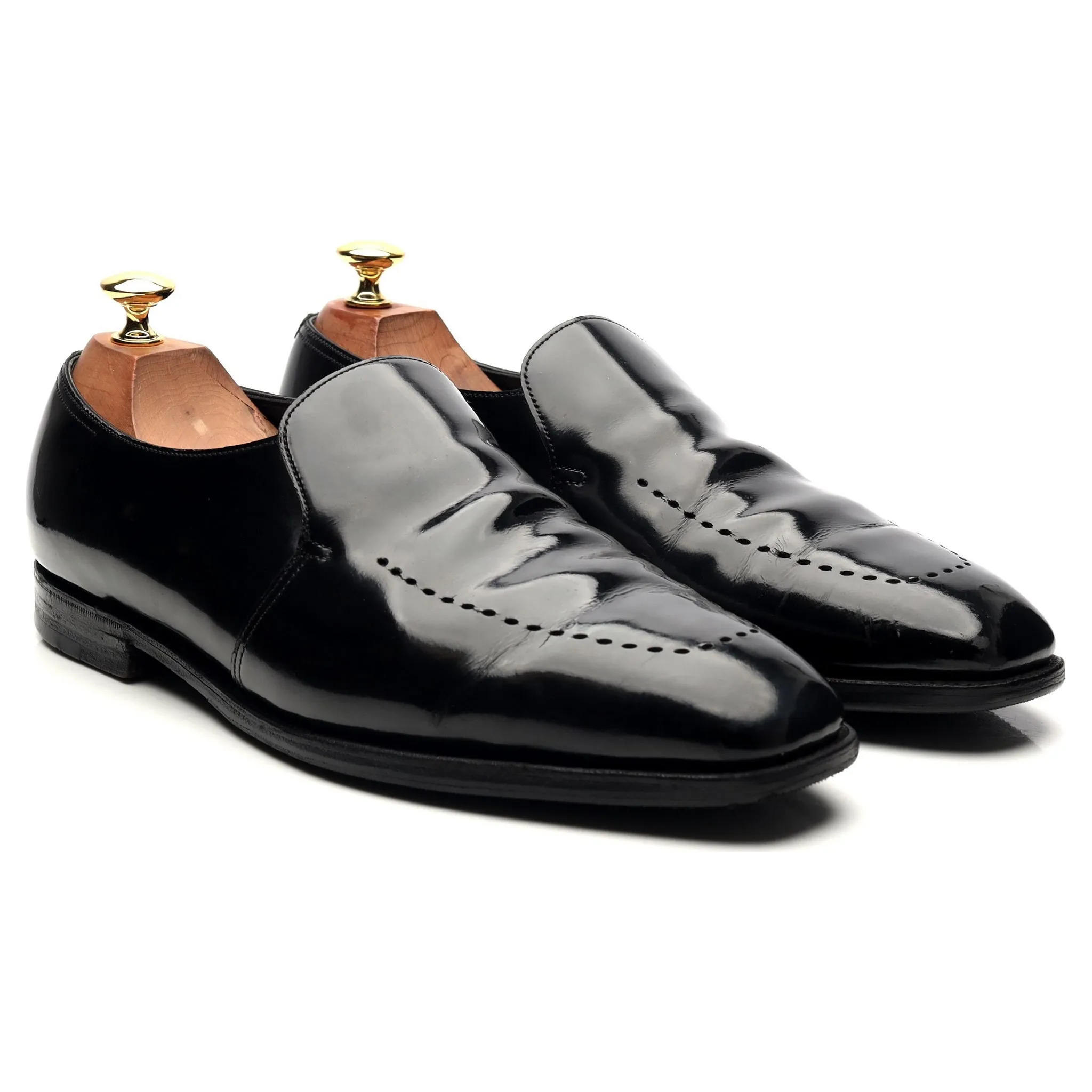 'Jive' Black Patent Leather Loafers UK 9 E