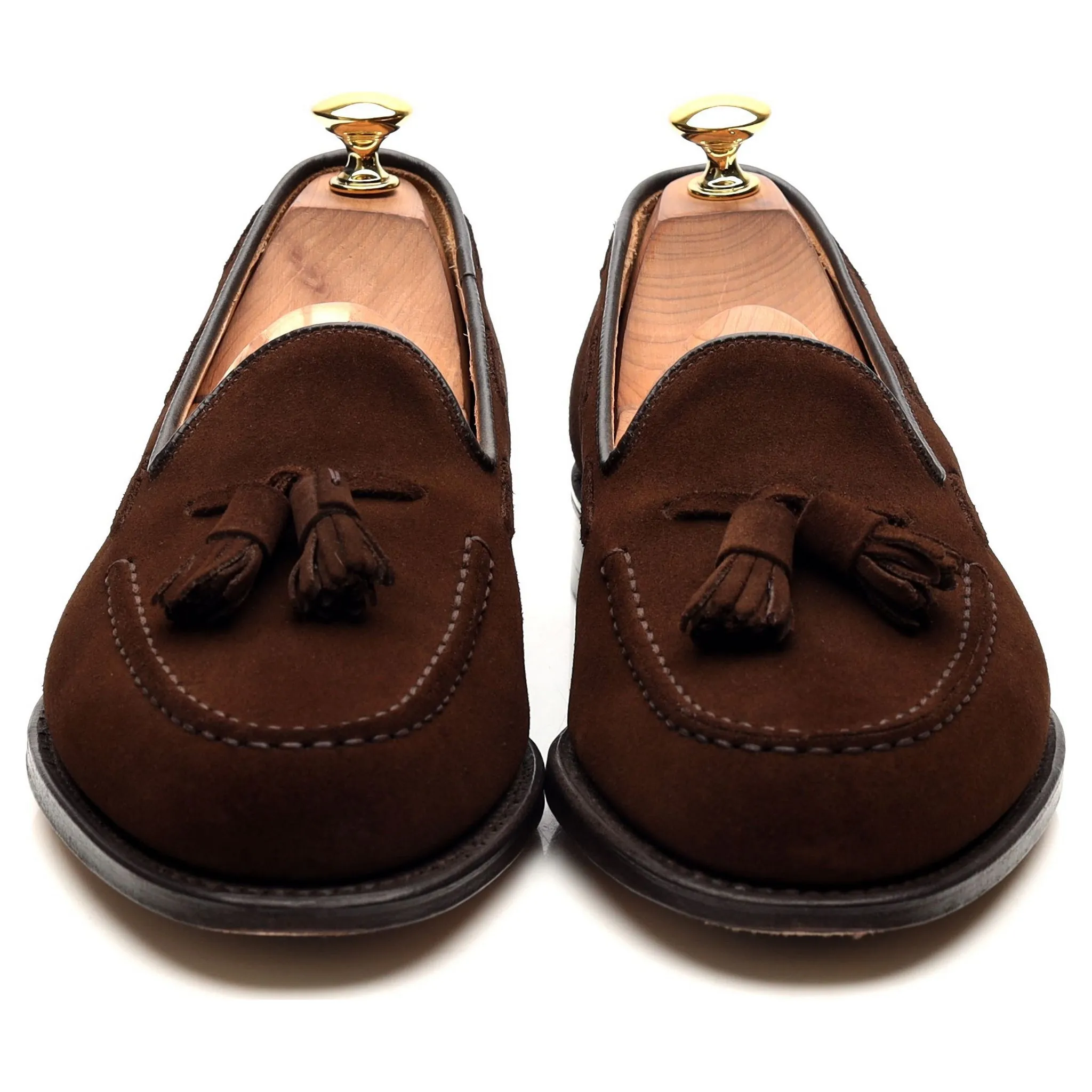 'Keats 450' Brown Suede Tassel Loafers UK 6.5 F