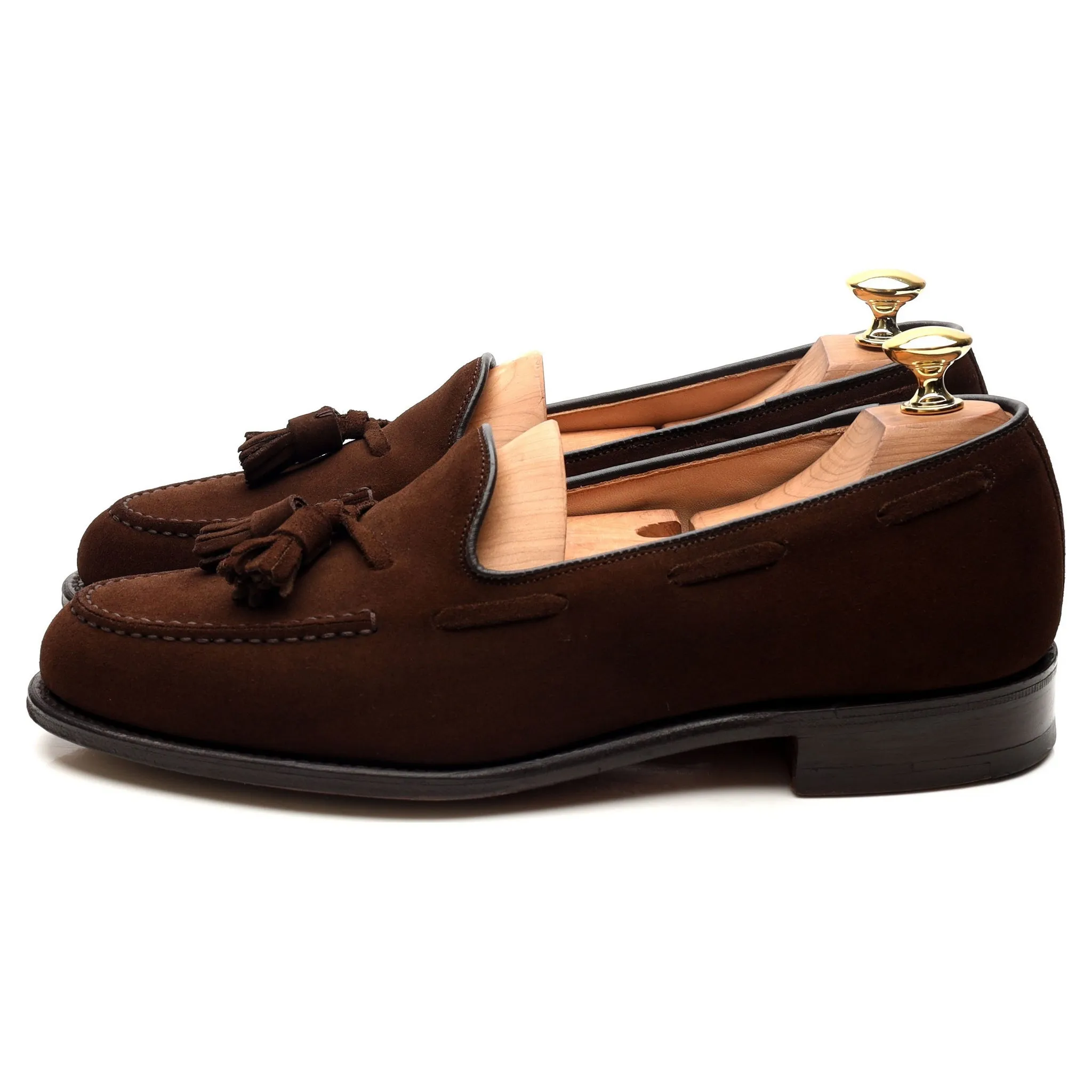 'Keats 450' Brown Suede Tassel Loafers UK 6.5 F