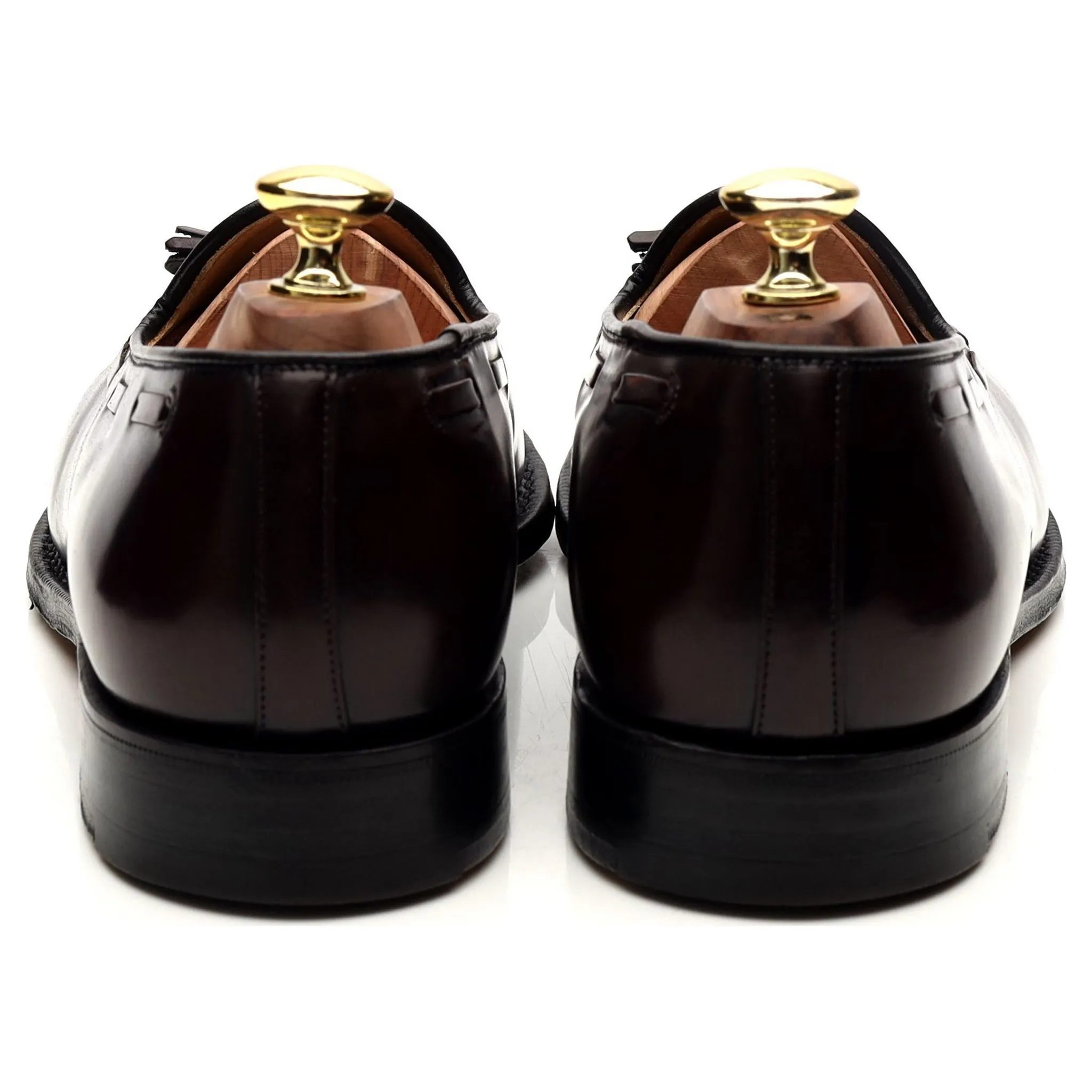 'Keats II' Burgundy Leather Tassel Loafers UK 8 F