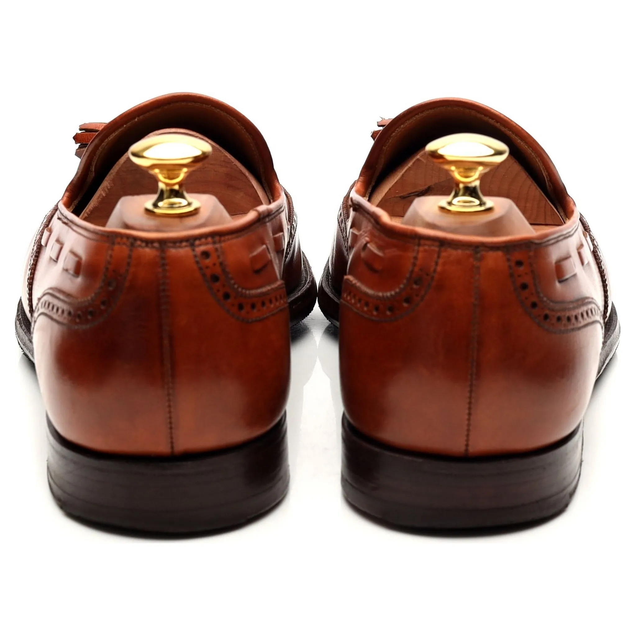 'Lichfield 2' Tan Brown Leather Tassel Loafers UK 9 E