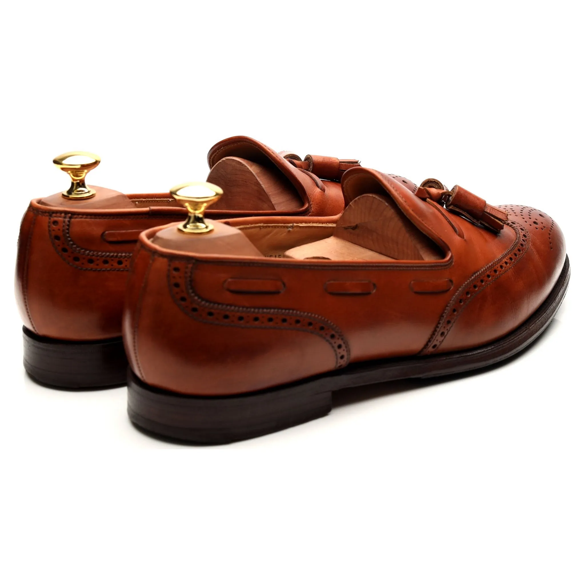 'Lichfield 2' Tan Brown Leather Tassel Loafers UK 9 E