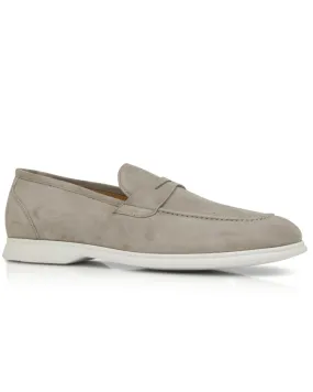 Lightweight Suede Loafer in Light Grey