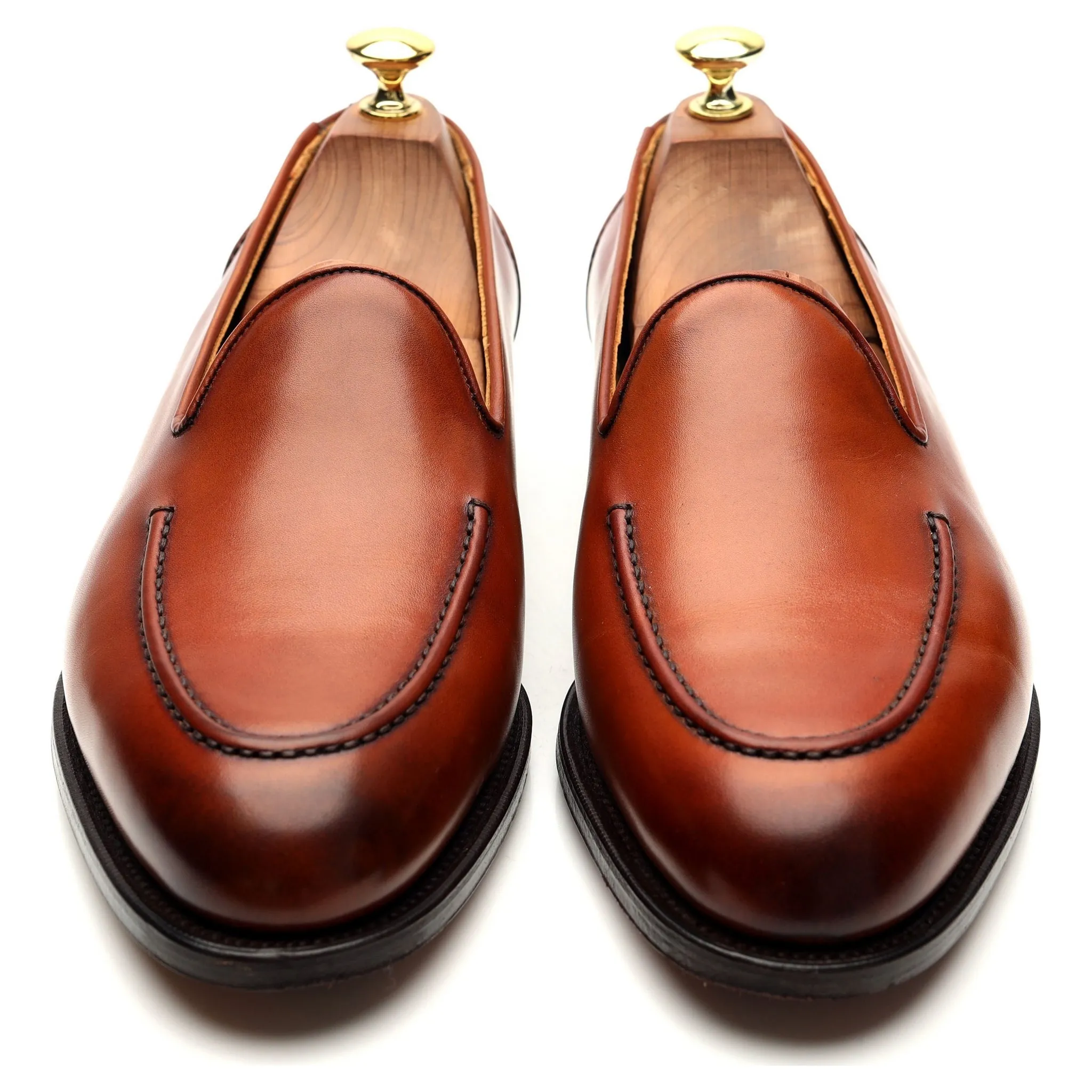 'Longacre' Tan Brown Leather Loafers UK 8.5 E