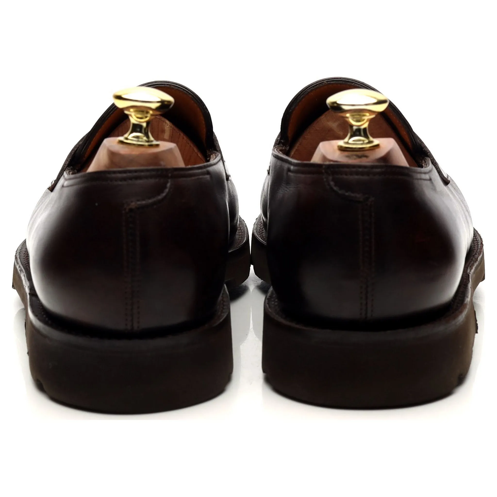 'Lopez' Dark Brown Museum Leather Loafers UK 7.5 E