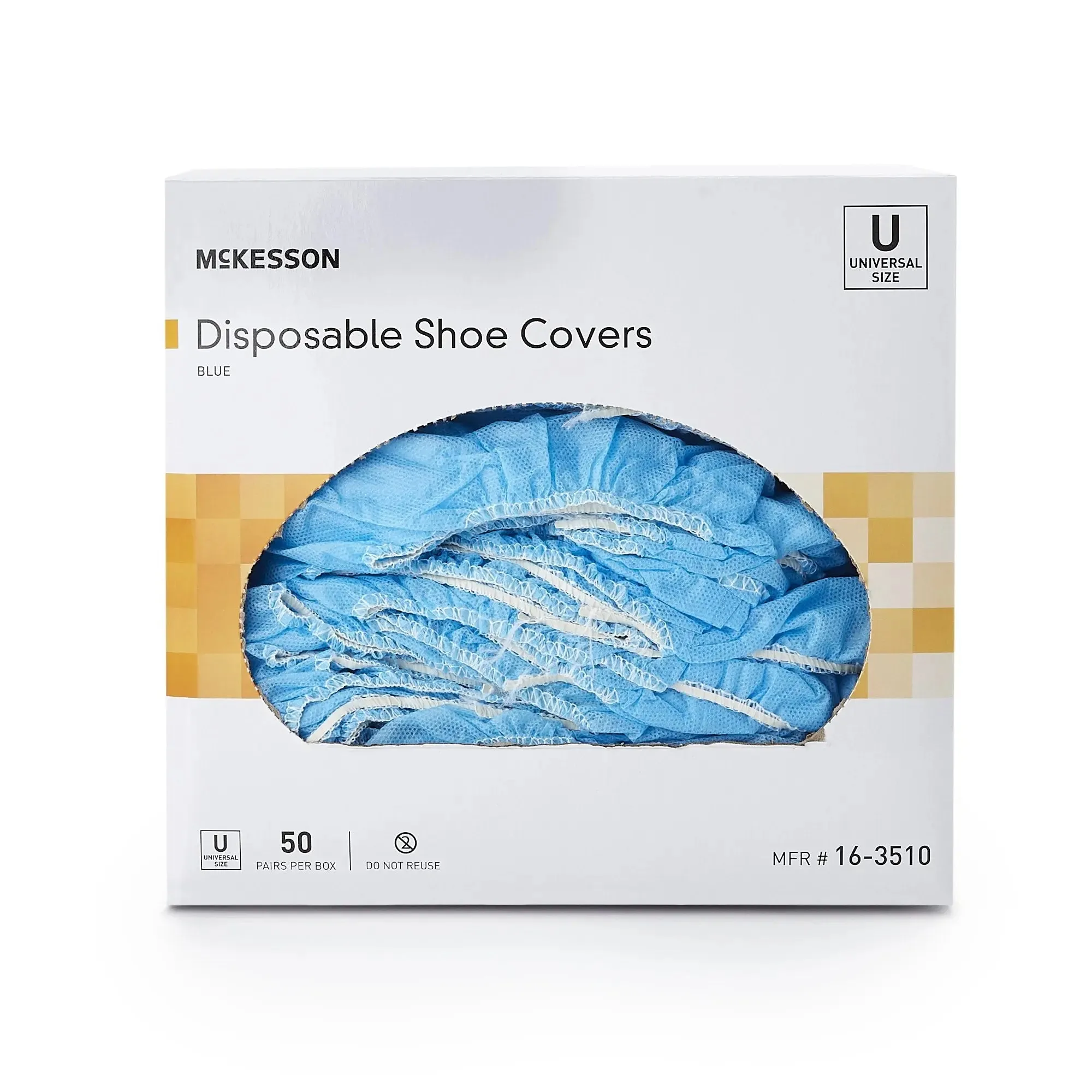 McKesson Shoe Cover, One Size Fits Most Shoe, High, Non-Skid Sole, Blue, Non-Sterile