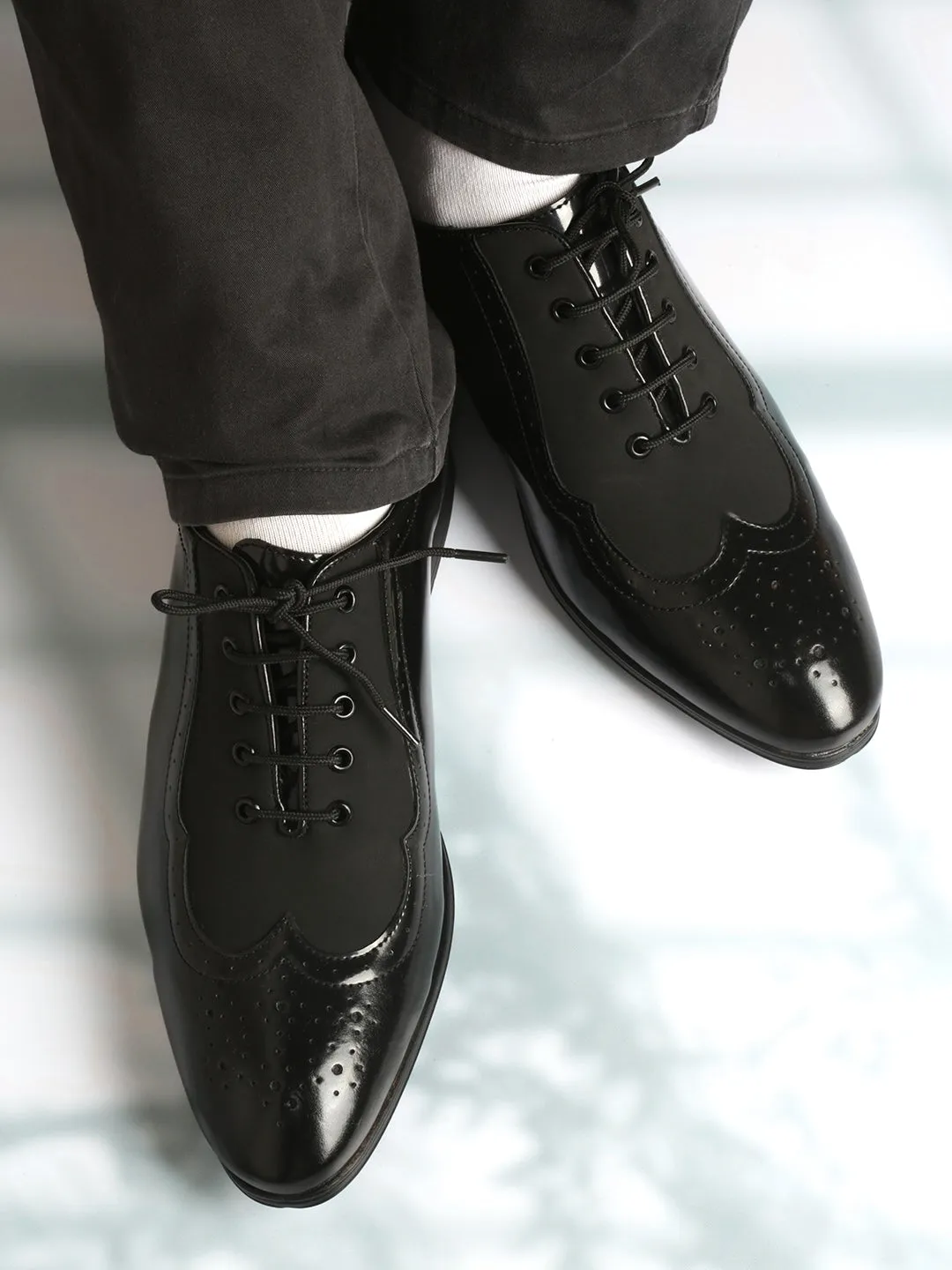 Men's Black Round Toe Lace up Formal (IX1083)