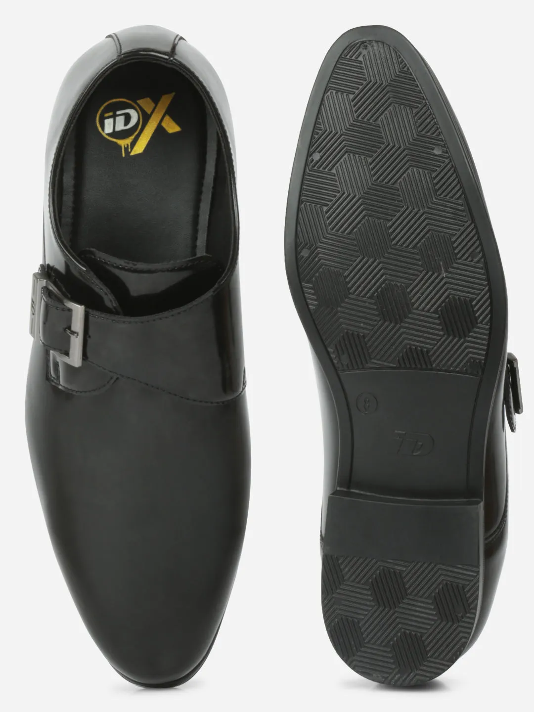 Men's Black Round Toe Monk Formal (IX1081)