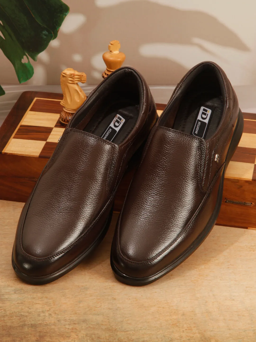 Men's Brown Round Toe Comfort Fit Semi Formal (ID2248)