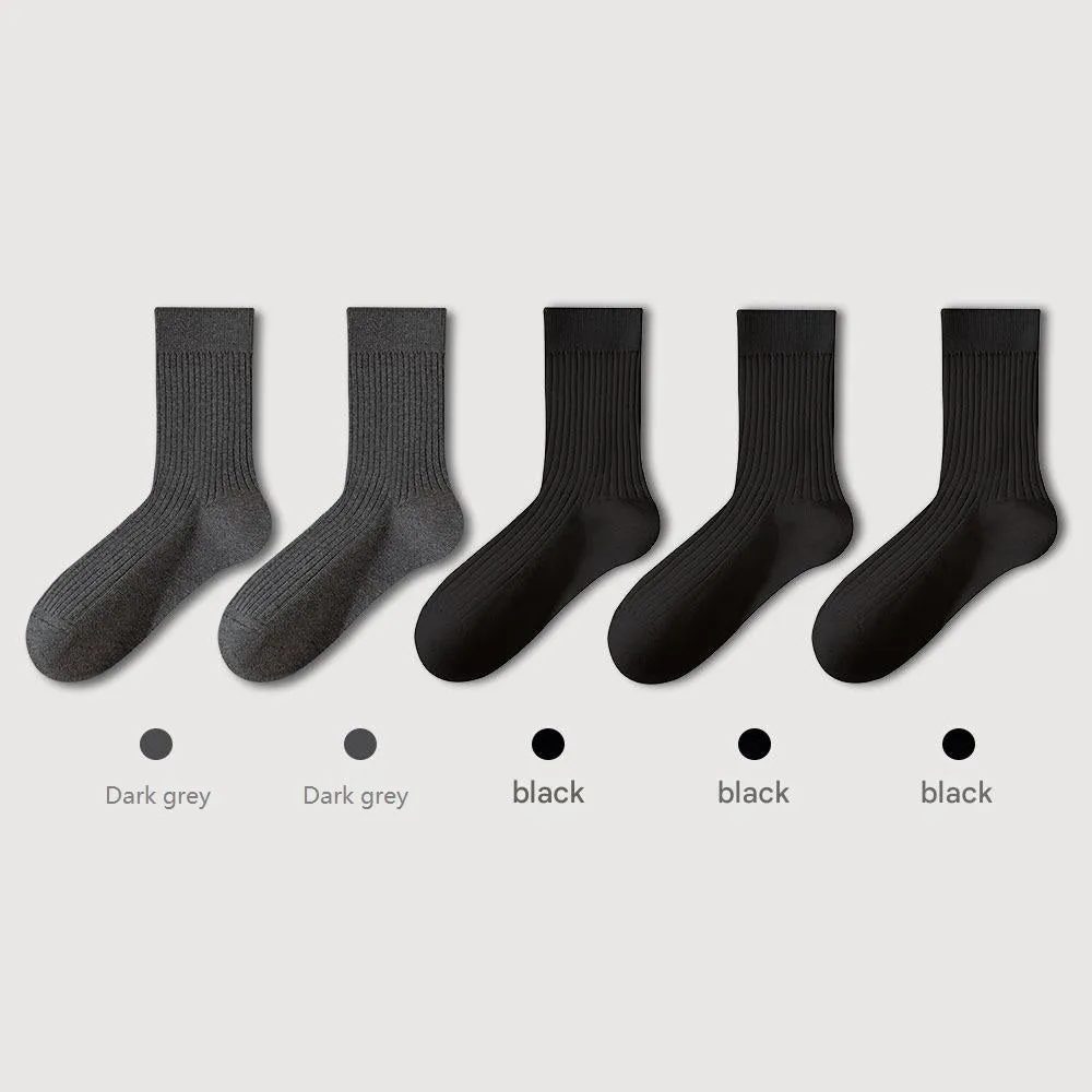 Men's Pure Cotton Mid-tube Business Socks