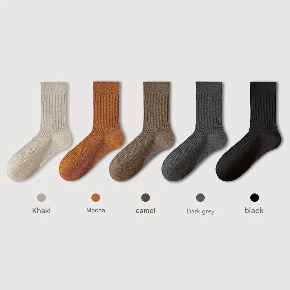 Men's Pure Cotton Mid-tube Business Socks