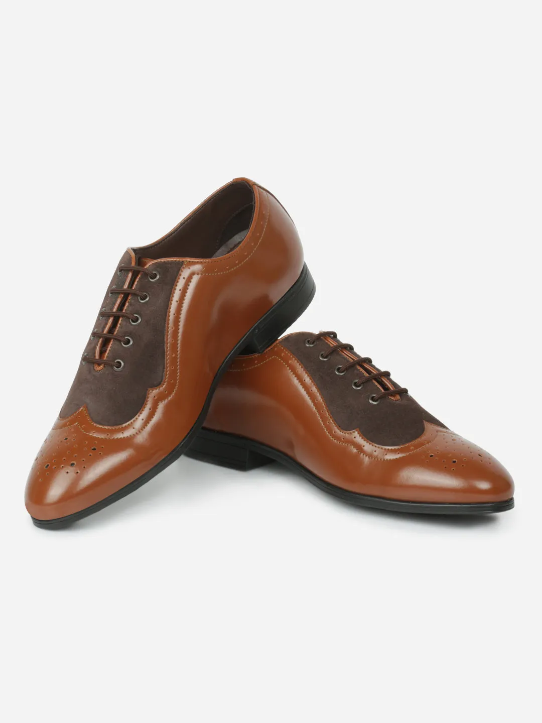 Men's Tan Round Toe Lace up Tan Formal (IX1083)