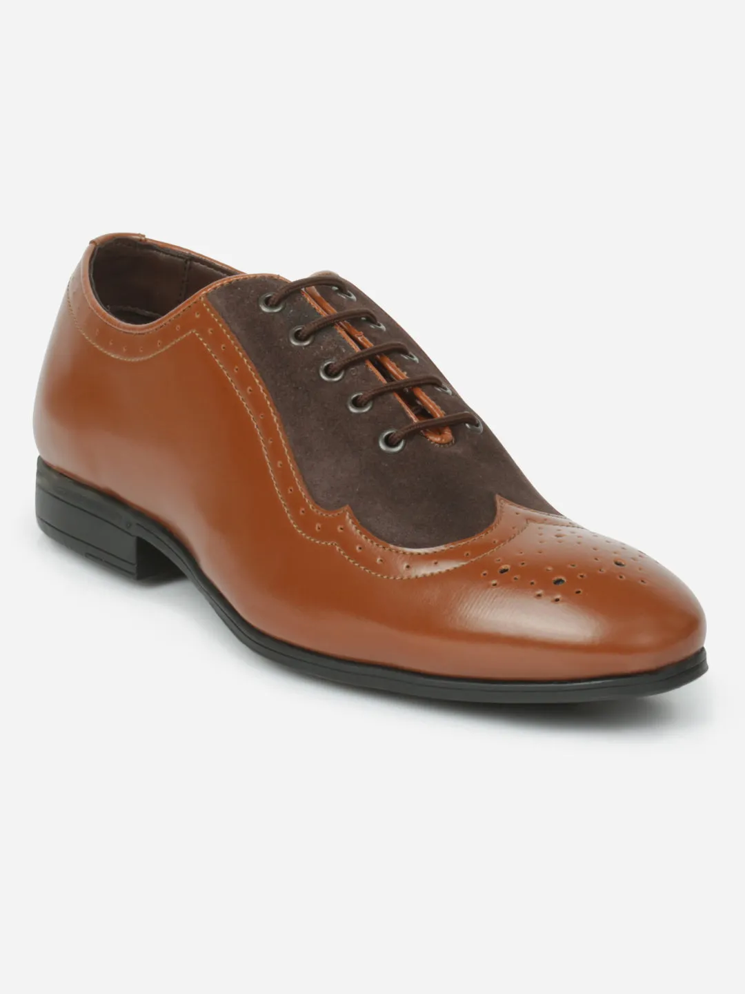 Men's Tan Round Toe Lace up Tan Formal (IX1083)