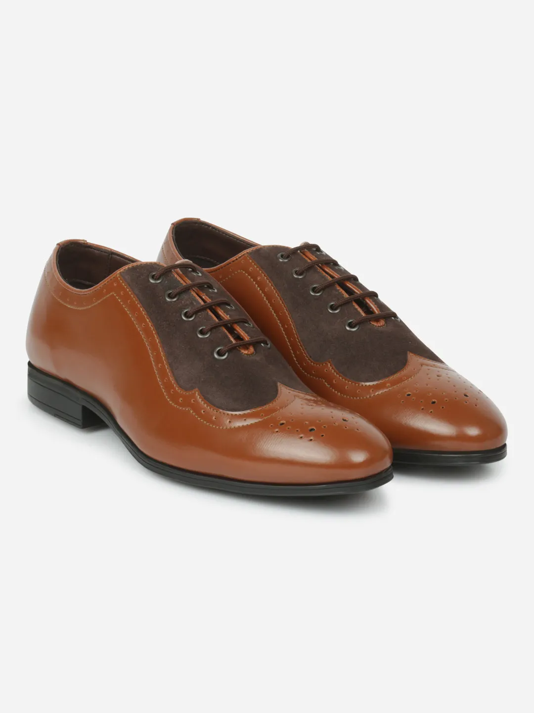 Men's Tan Round Toe Lace up Tan Formal (IX1083)