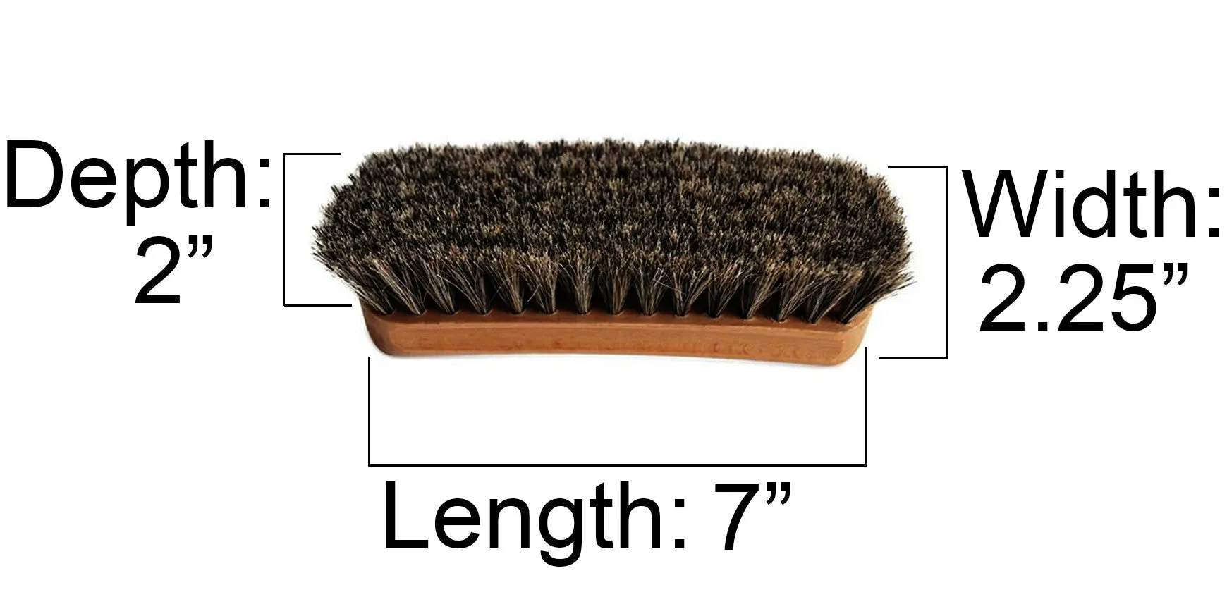 Mongolian Horsehair Shine Brush with Mahogany Wood Handle