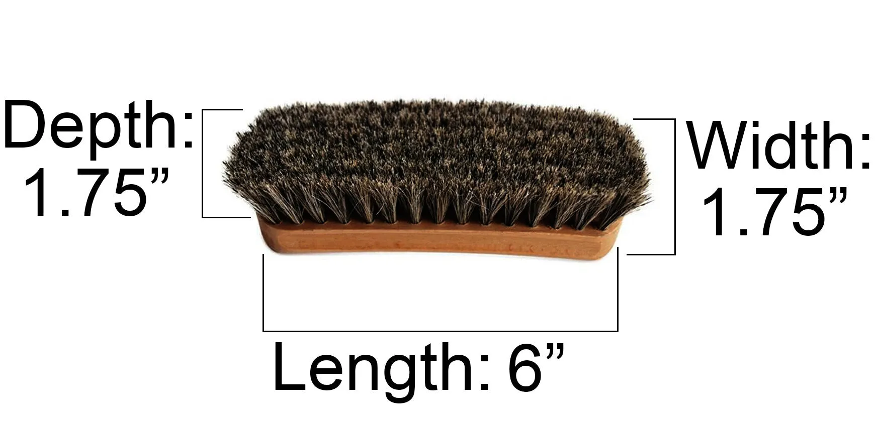 Mongolian Horsehair Shine Brush with Mahogany Wood Handle