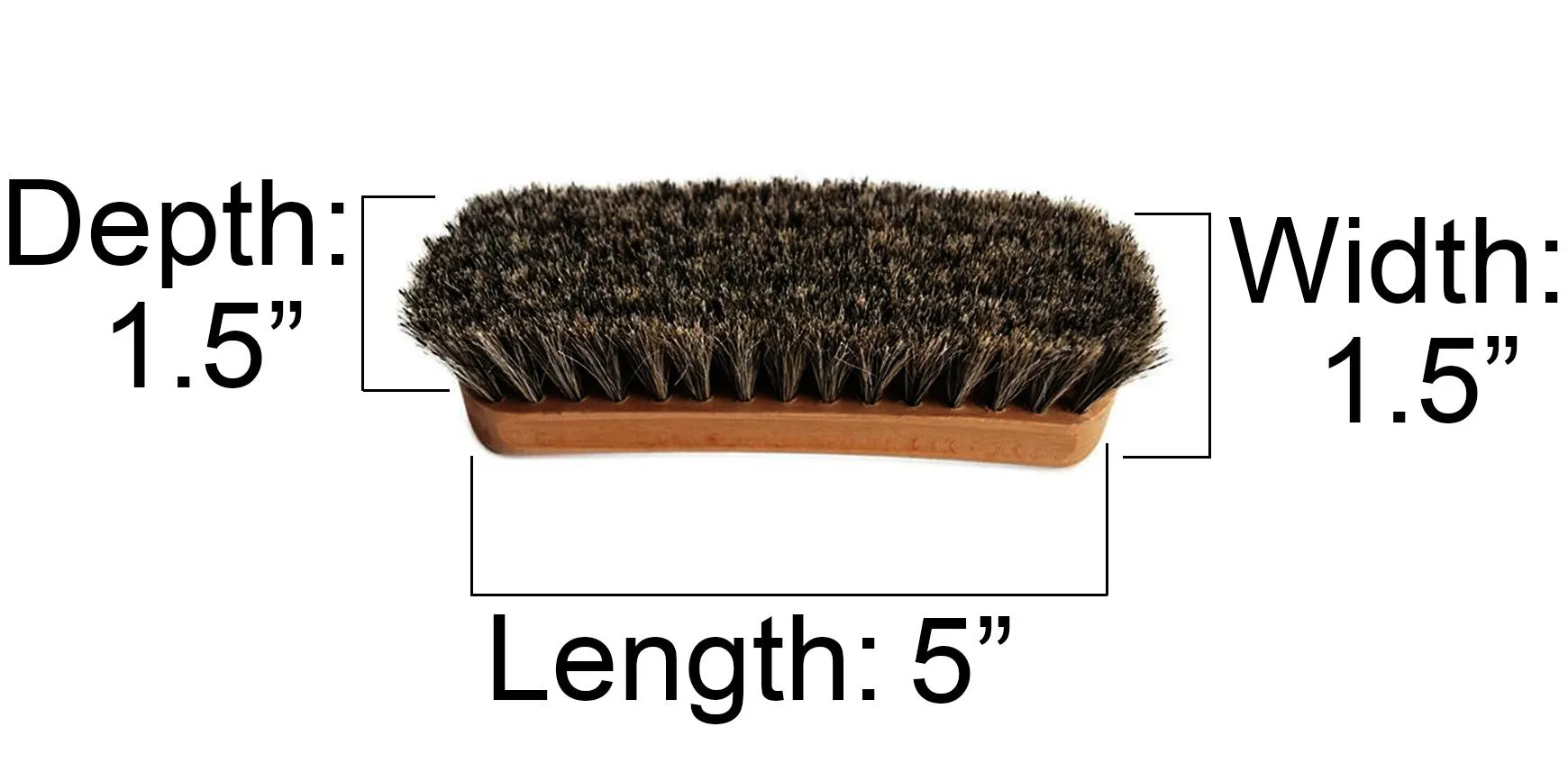 Mongolian Horsehair Shine Brush with Mahogany Wood Handle