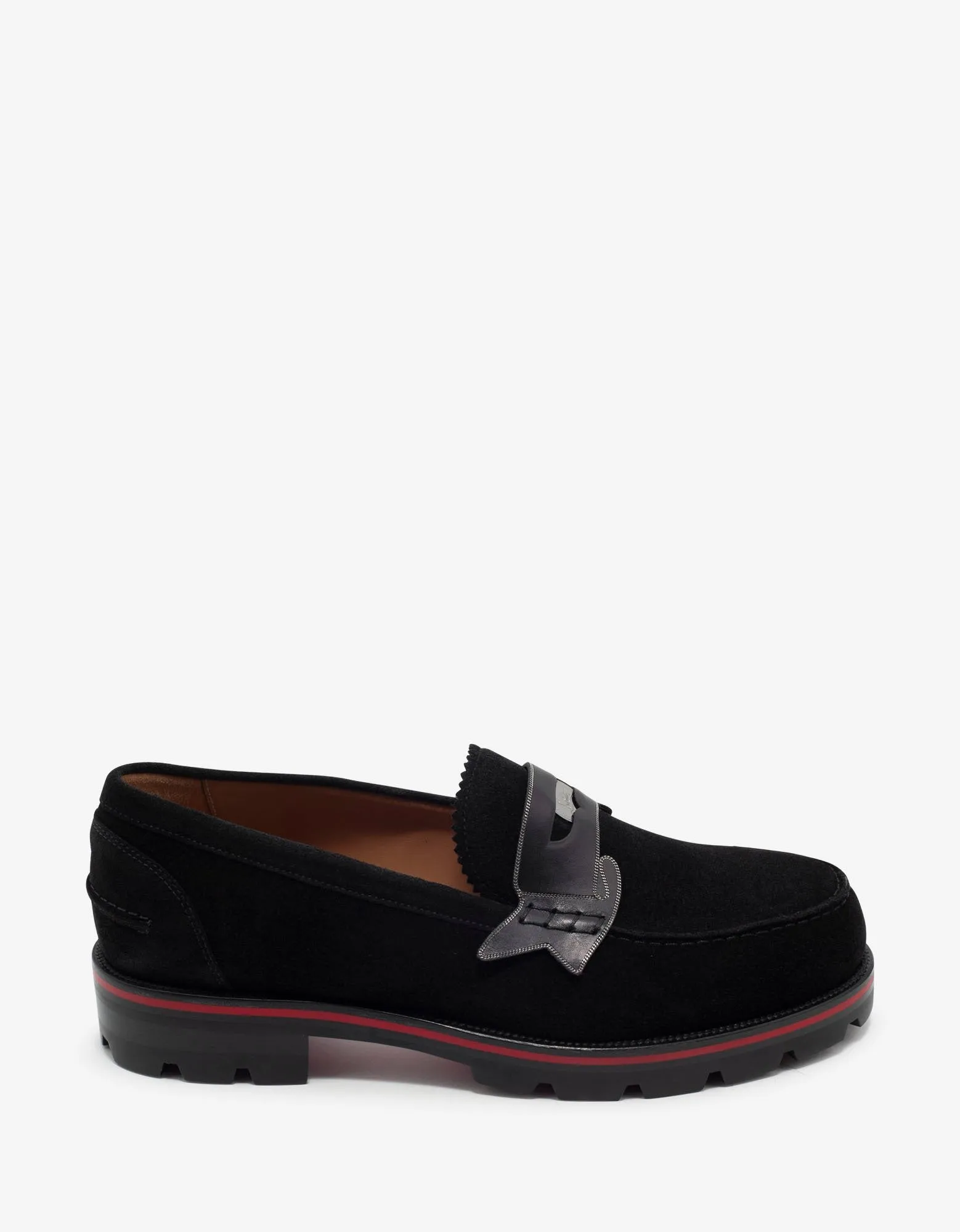 Monocroc Black Crosta Wax Penny Loafers -